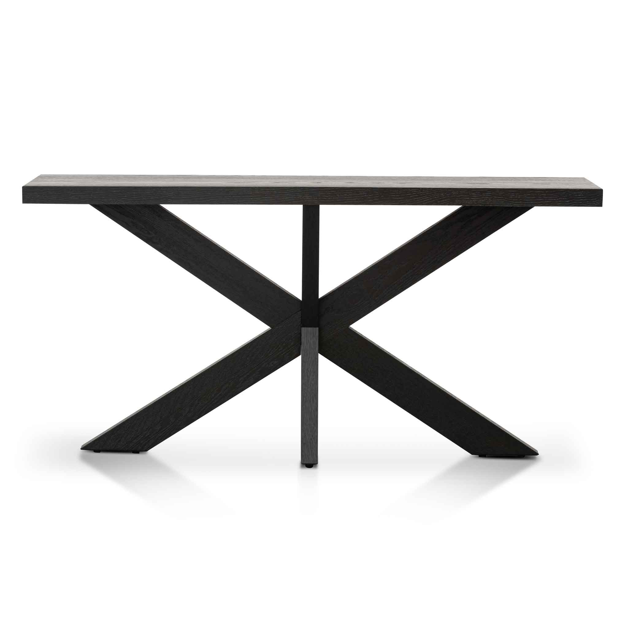 Johnathon 1.6m Console Table - Textured Espresso Black