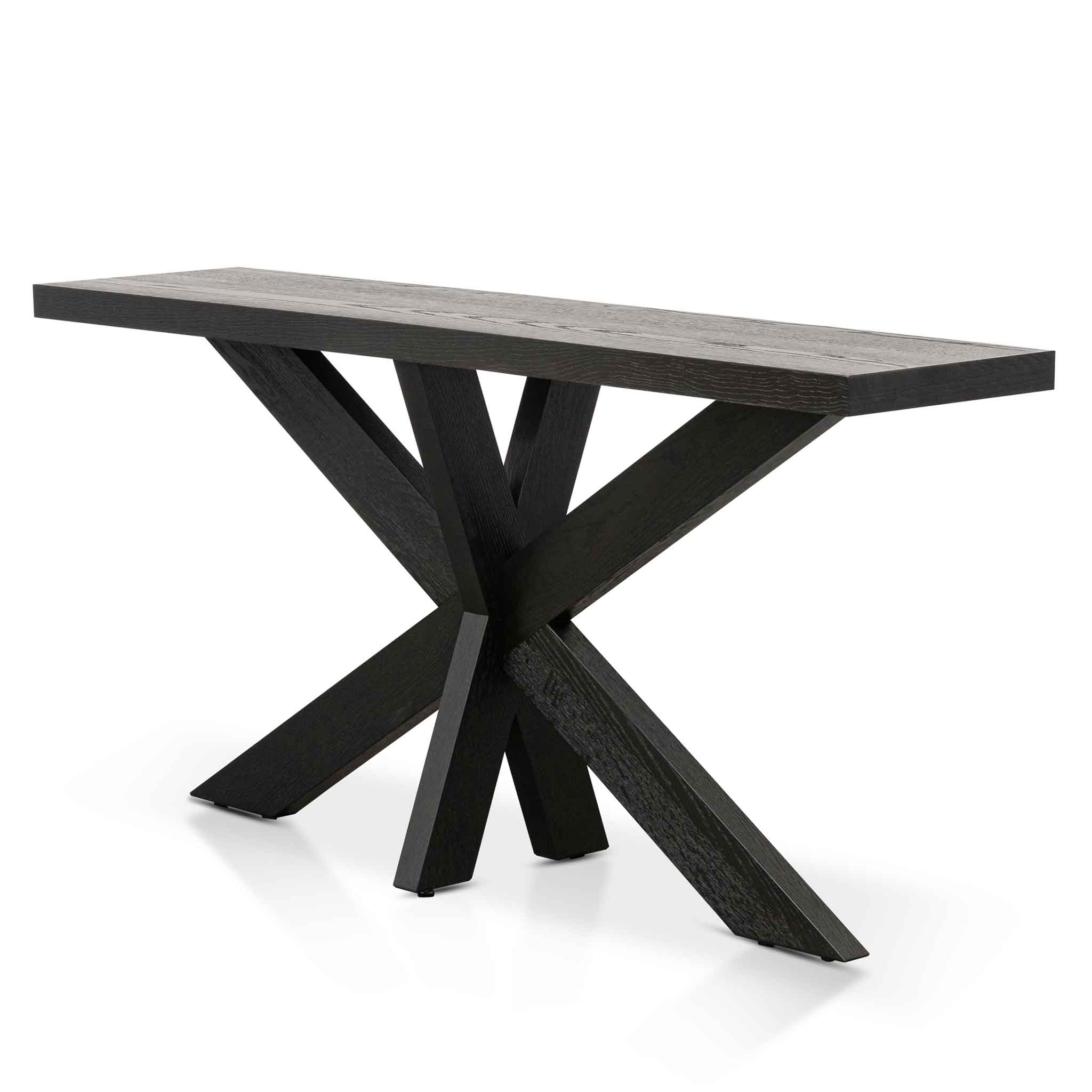 Johnathon 1.6m Console Table - Textured Espresso Black