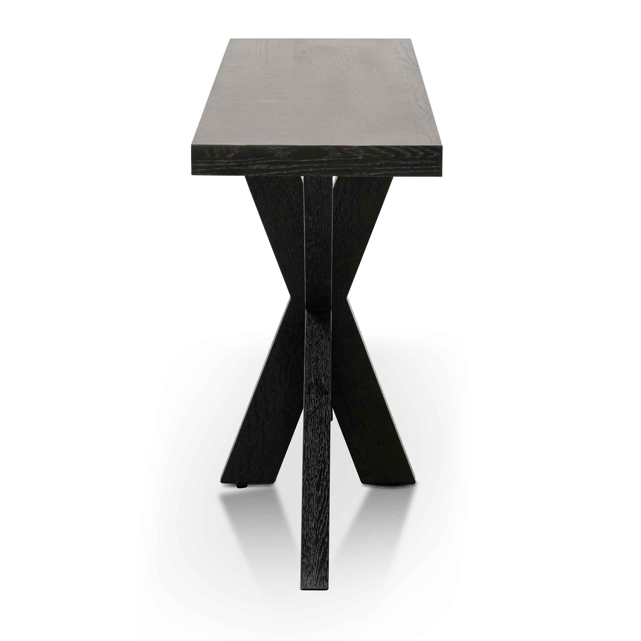 Johnathon 1.6m Console Table - Textured Espresso Black