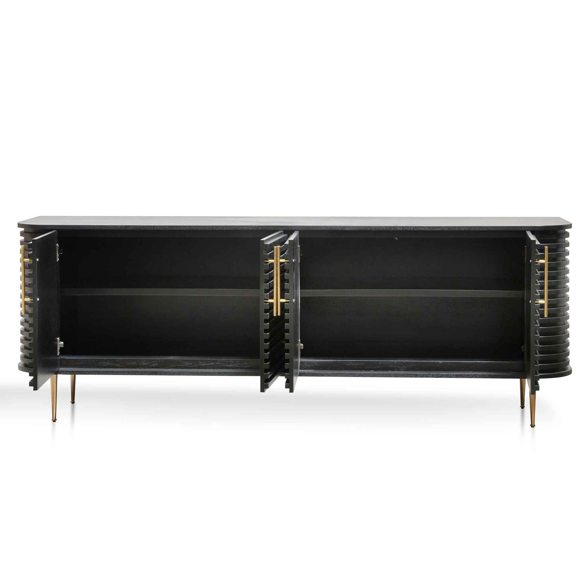Domenic 2.2m Buffet Unit - Textured Espresso Black