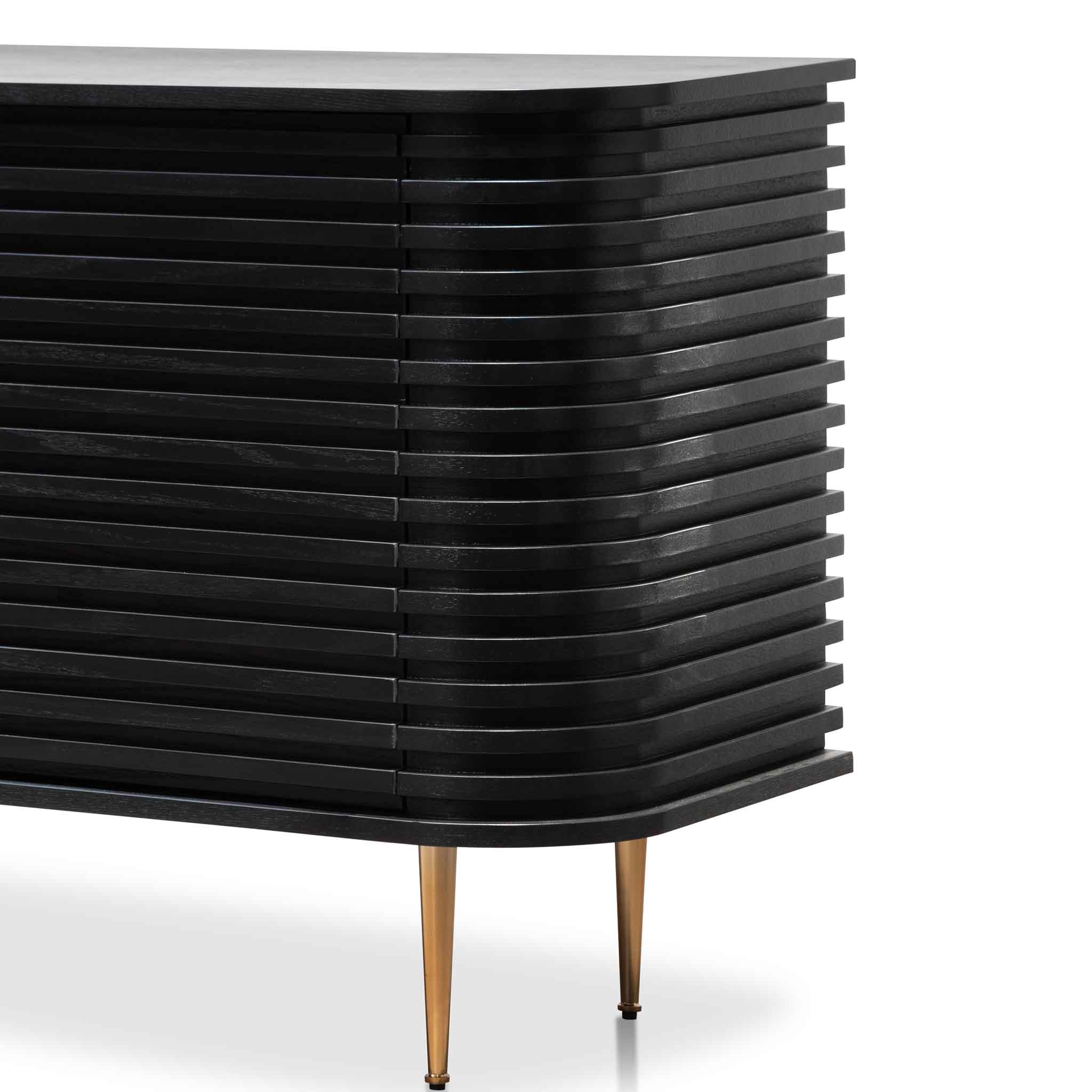 Domenic 2.2m Buffet Unit - Textured Espresso Black