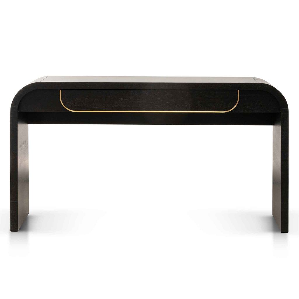 Cosima 1.4m Console Table - Textured Espresso Black
