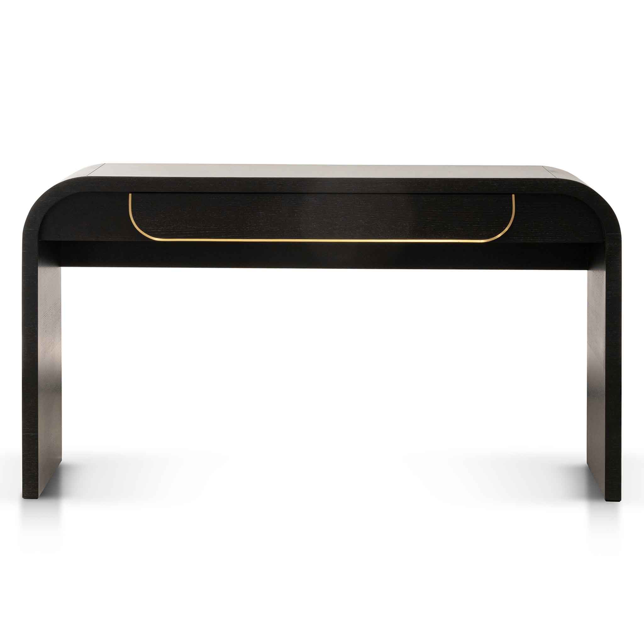 Cosima 1.4m Console Table - Textured Espresso Black