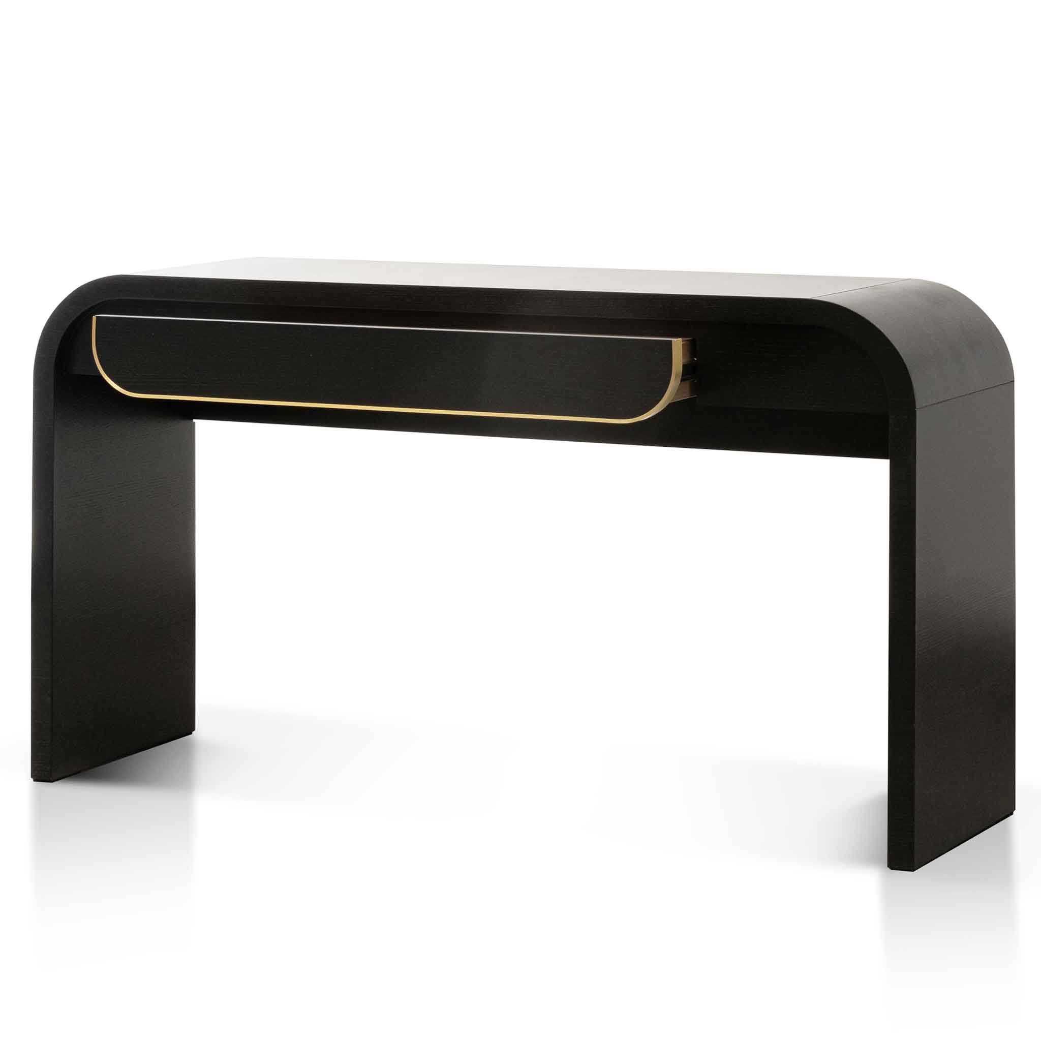 Cosima 1.4m Console Table - Textured Espresso Black