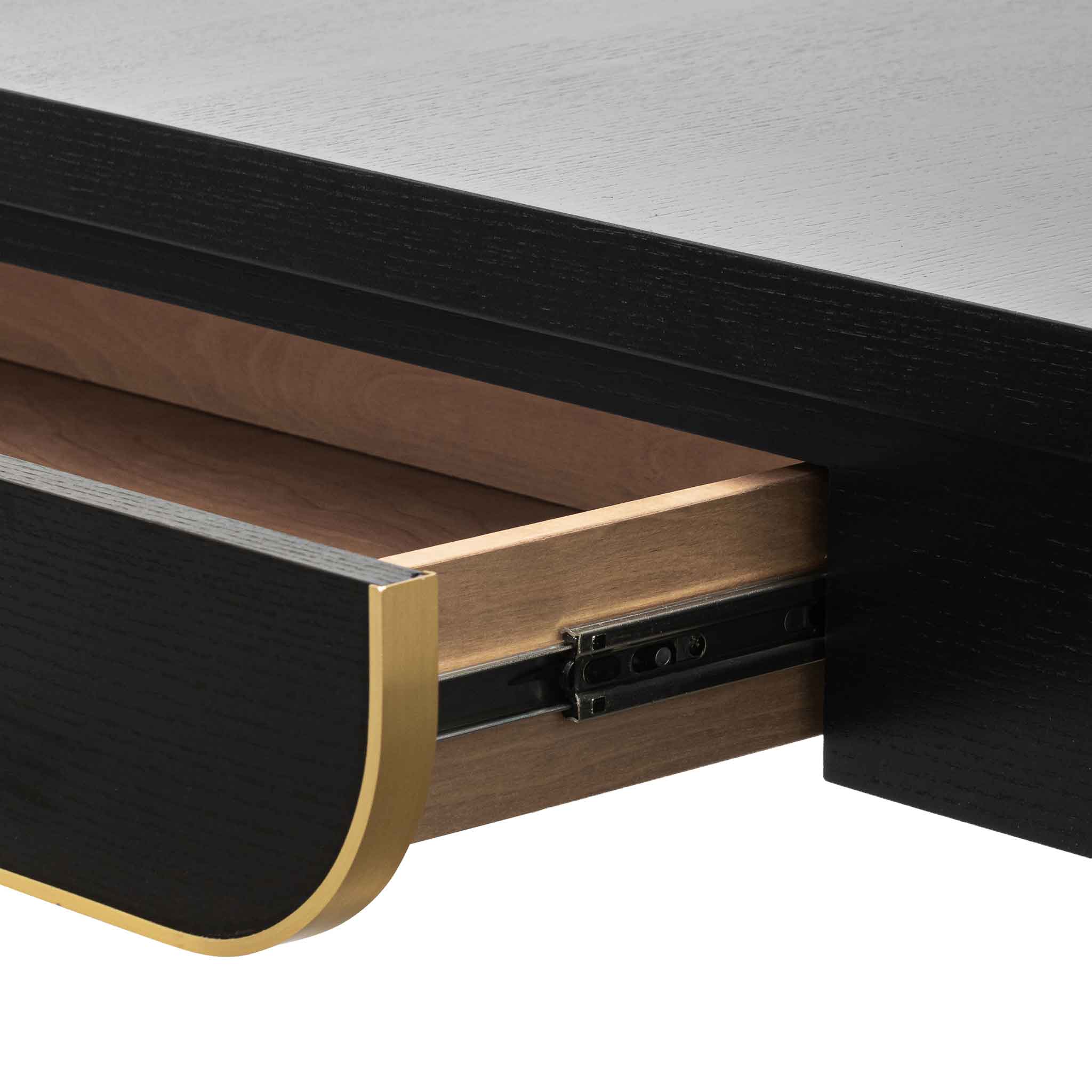 Cosima 1.4m Console Table - Textured Espresso Black