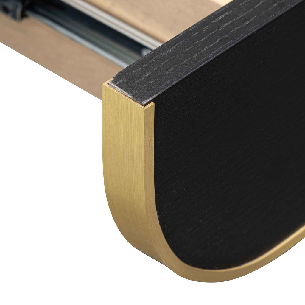 Cosima 1.4m Console Table - Textured Espresso Black