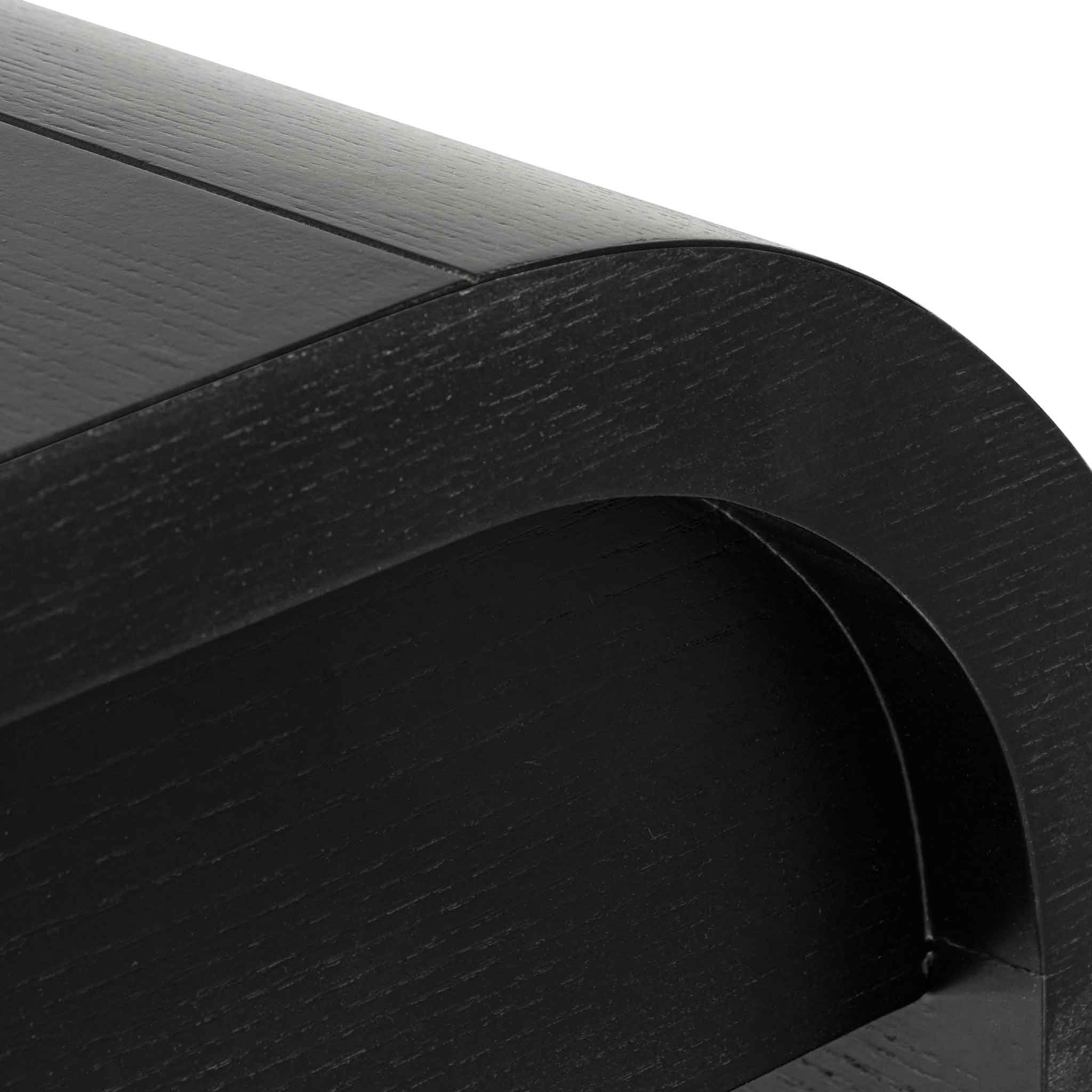 Cosima 1.4m Console Table - Textured Espresso Black