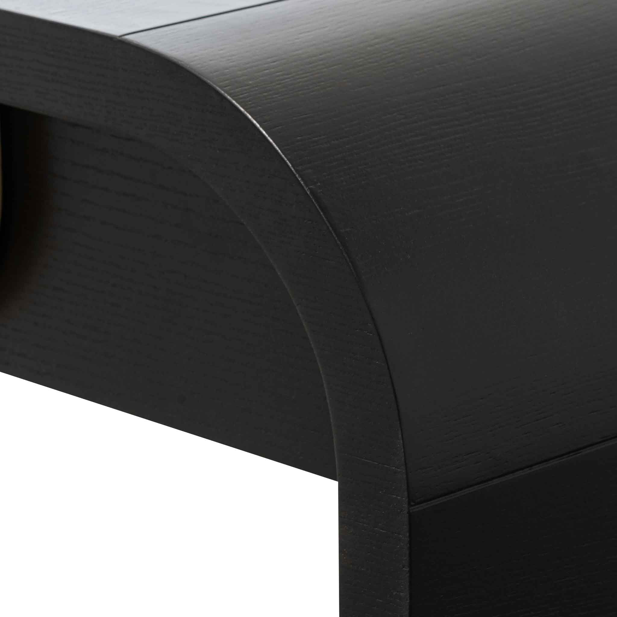 Cosima 1.4m Console Table - Textured Espresso Black