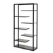 CDT6394-KS 1.8m(H) Black Glass Shelving Unit - Black Frame