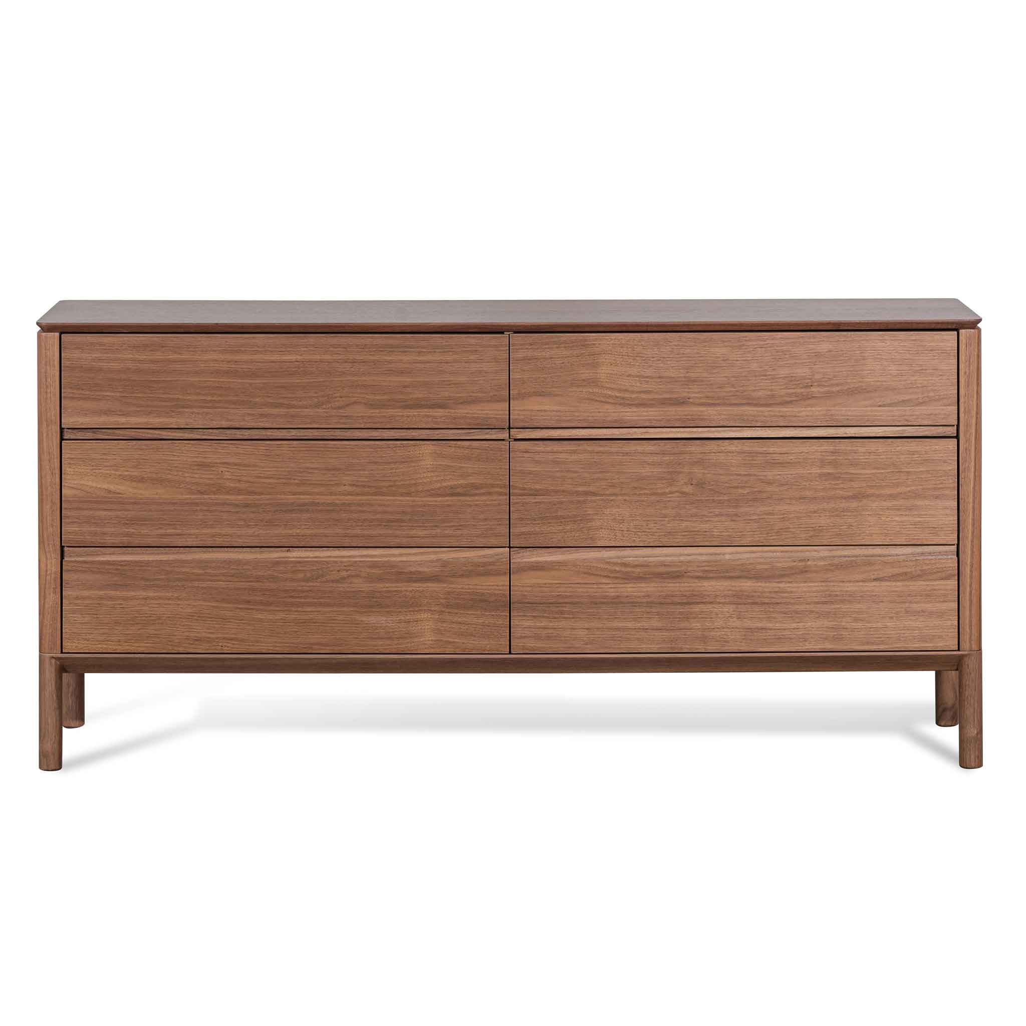 Norris 6 Drawers Wooden Chest - Walnut