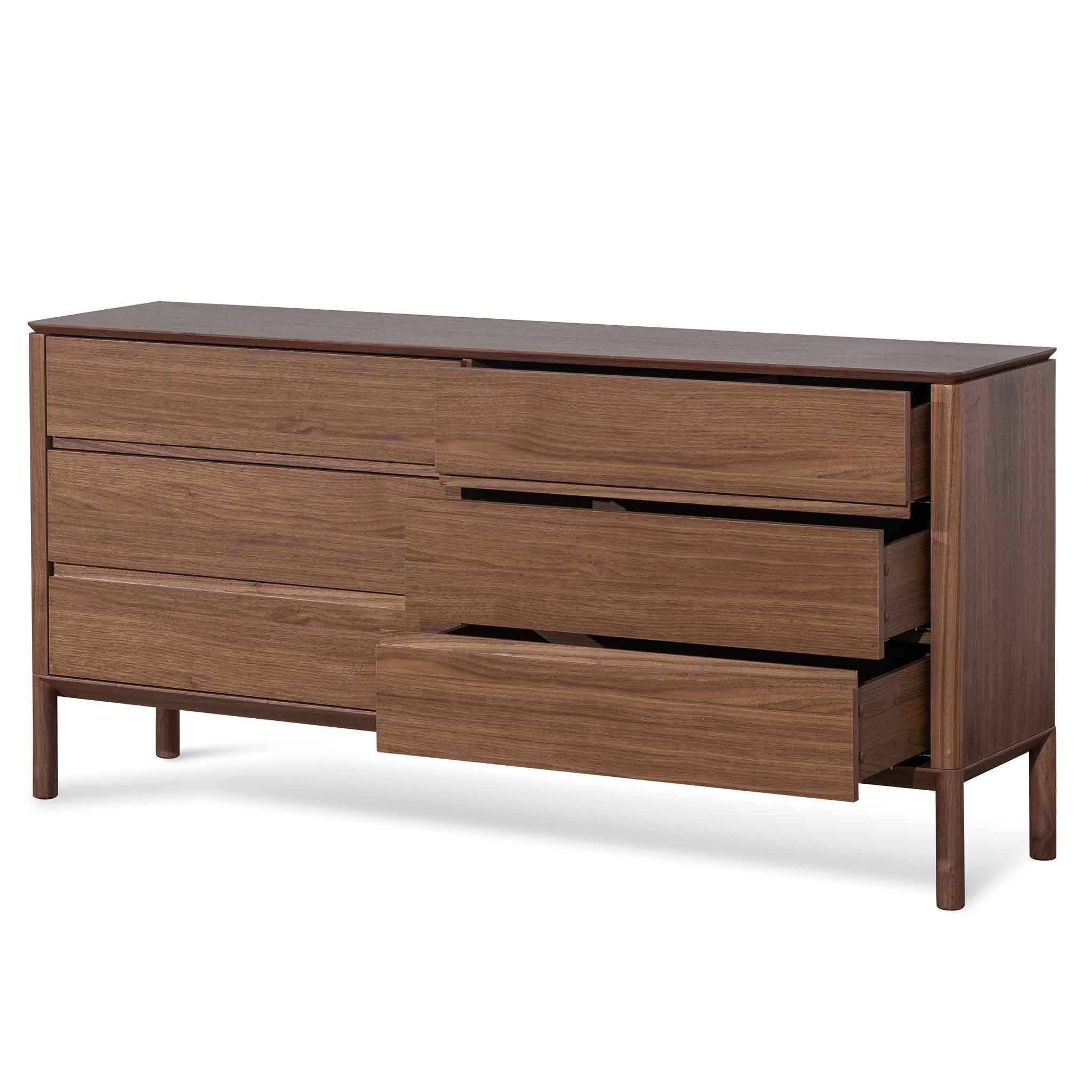 Norris 6 Drawers Wooden Chest - Walnut