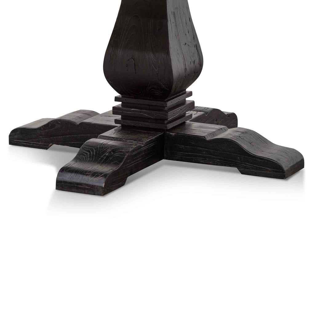 Nena 1.6m Round Dining Table - Natural in Black Base