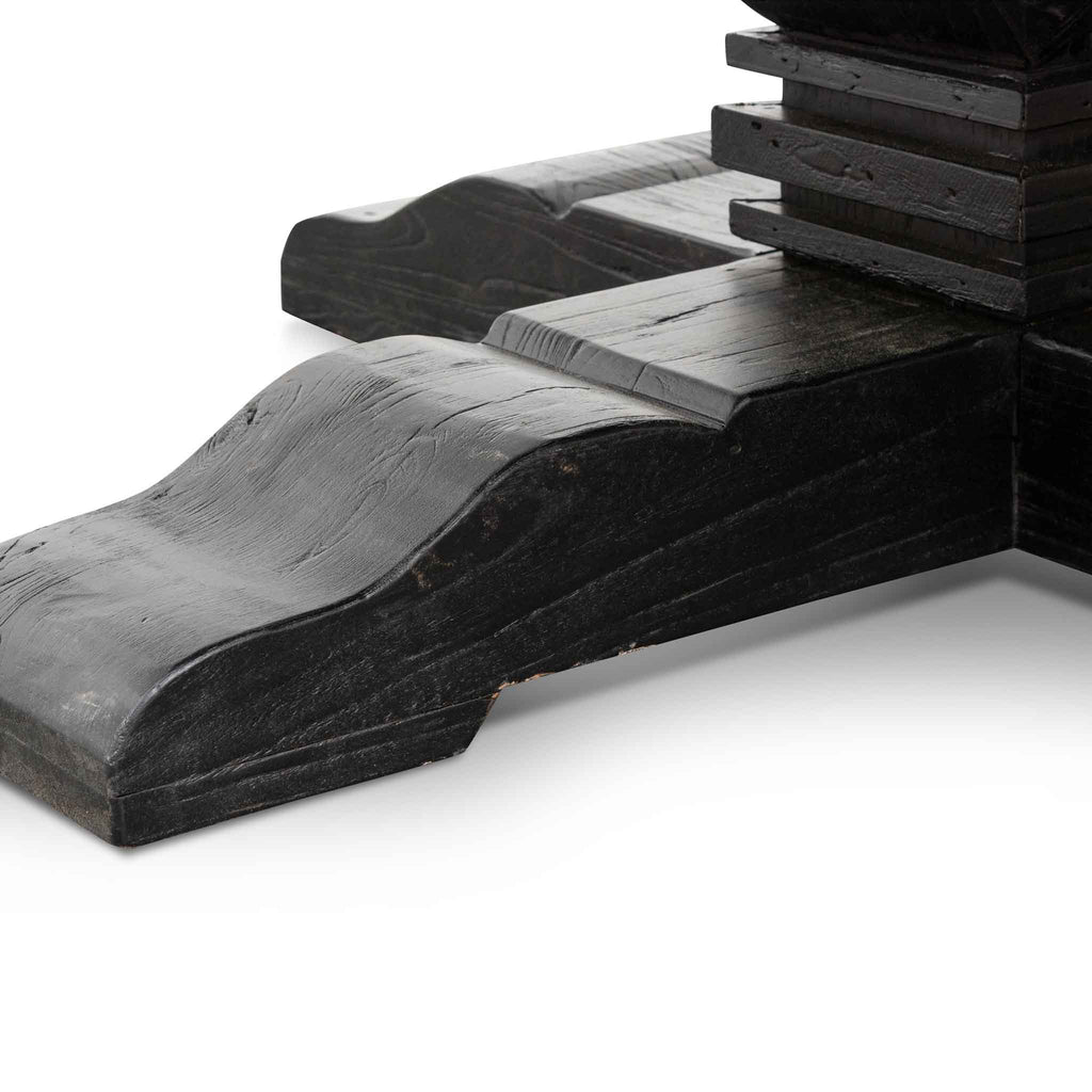 Nena 1.6m Round Dining Table - Natural in Black Base