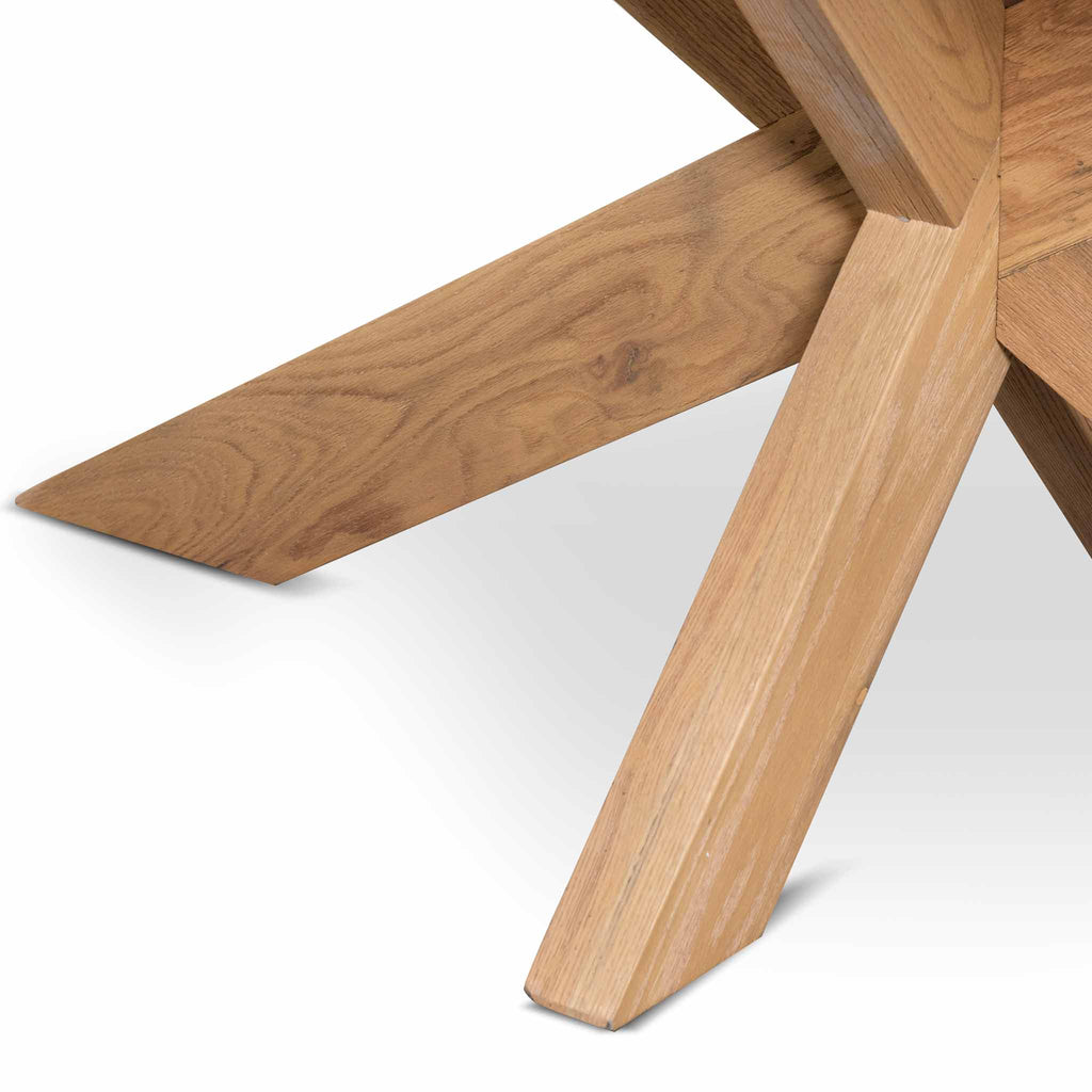 CDT6629-CH 2.2m Wooden Dining Table - Distress Natural
