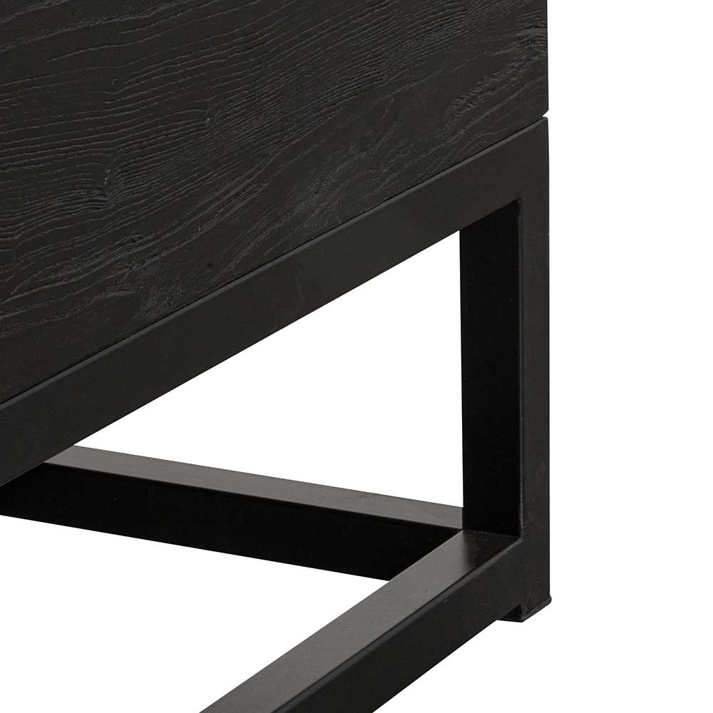 Ted 1.2m Elm Coffee Table - Full Black