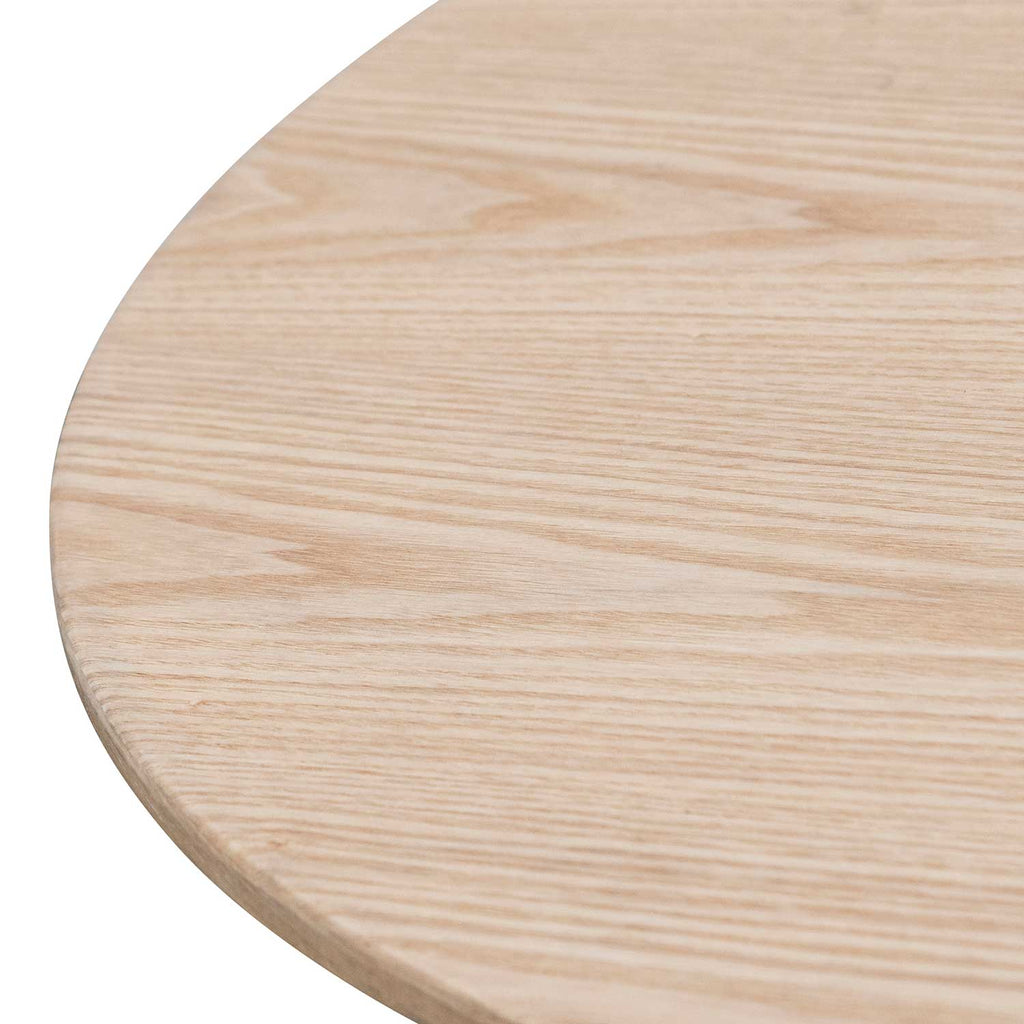 Round Wooden Dining Table - Natural Top