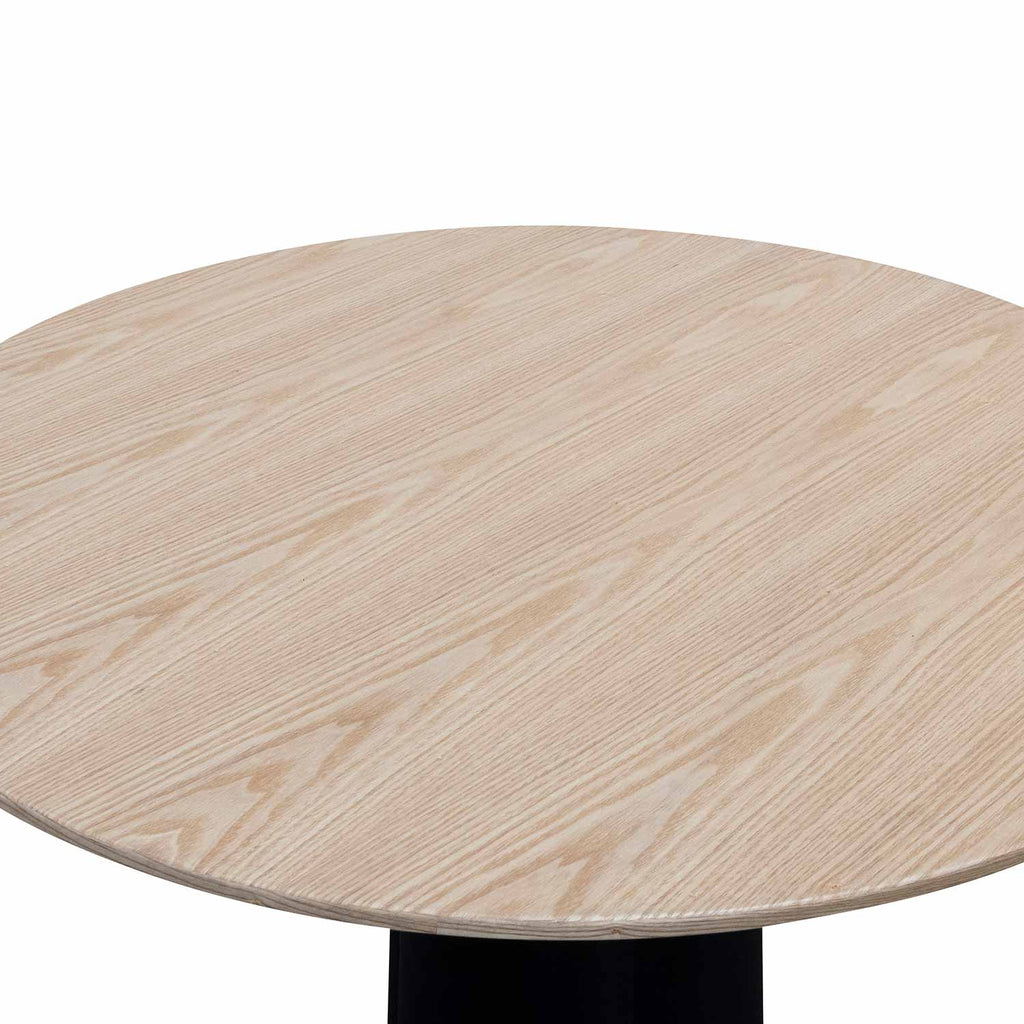 Round Wooden Dining Table - Natural Top