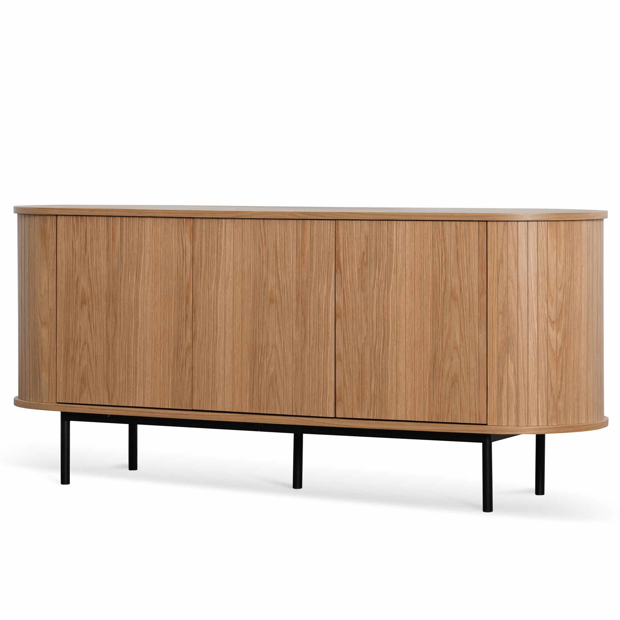 Samuel 1.7m Oak Sideboard - Natural with Black Metal Legs