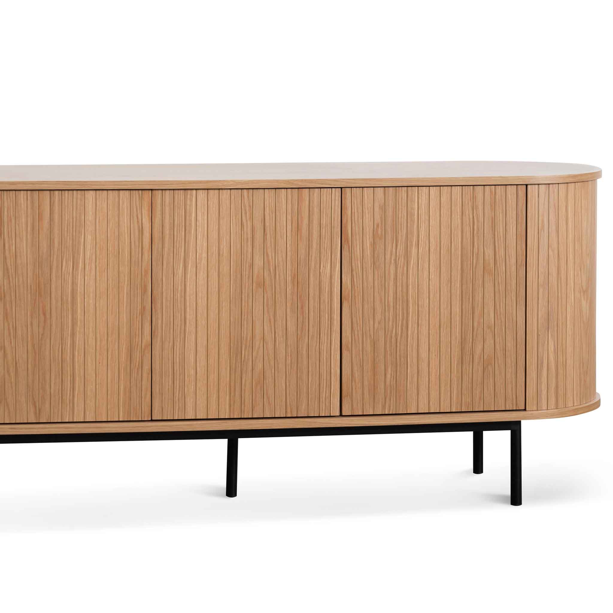 Samuel 1.7m Oak Sideboard - Natural with Black Metal Legs