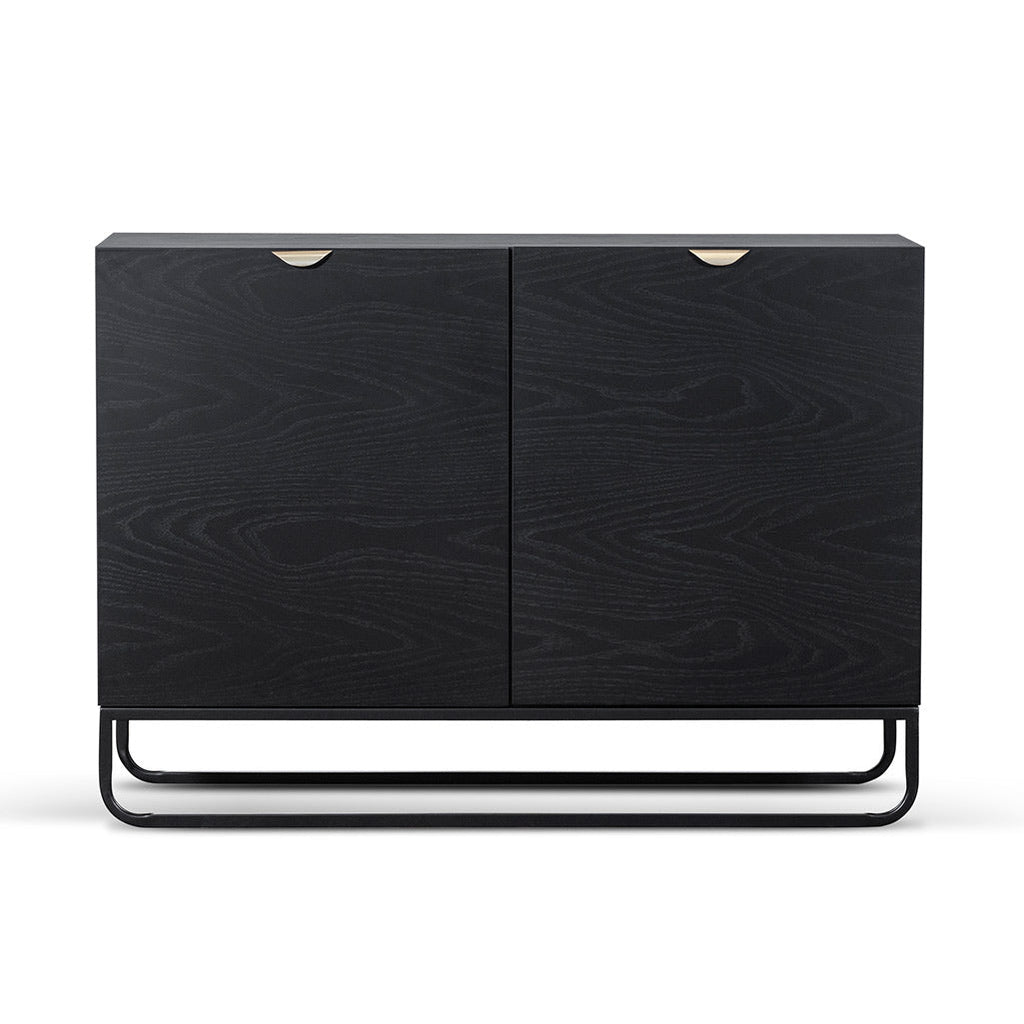 1.2m Wooden Sideboard - Black