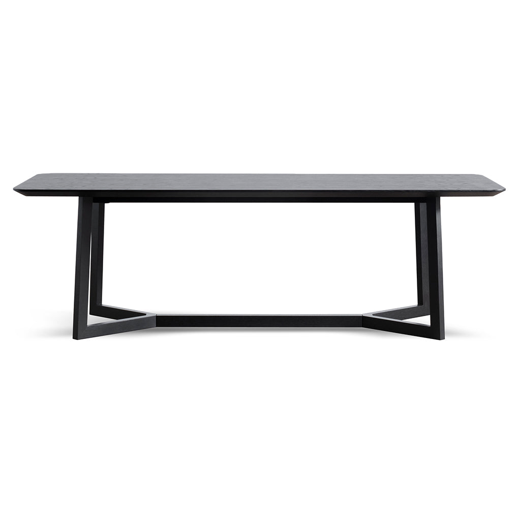 CDT6713-CN 2.4m Wooden Dining Table - Full Black