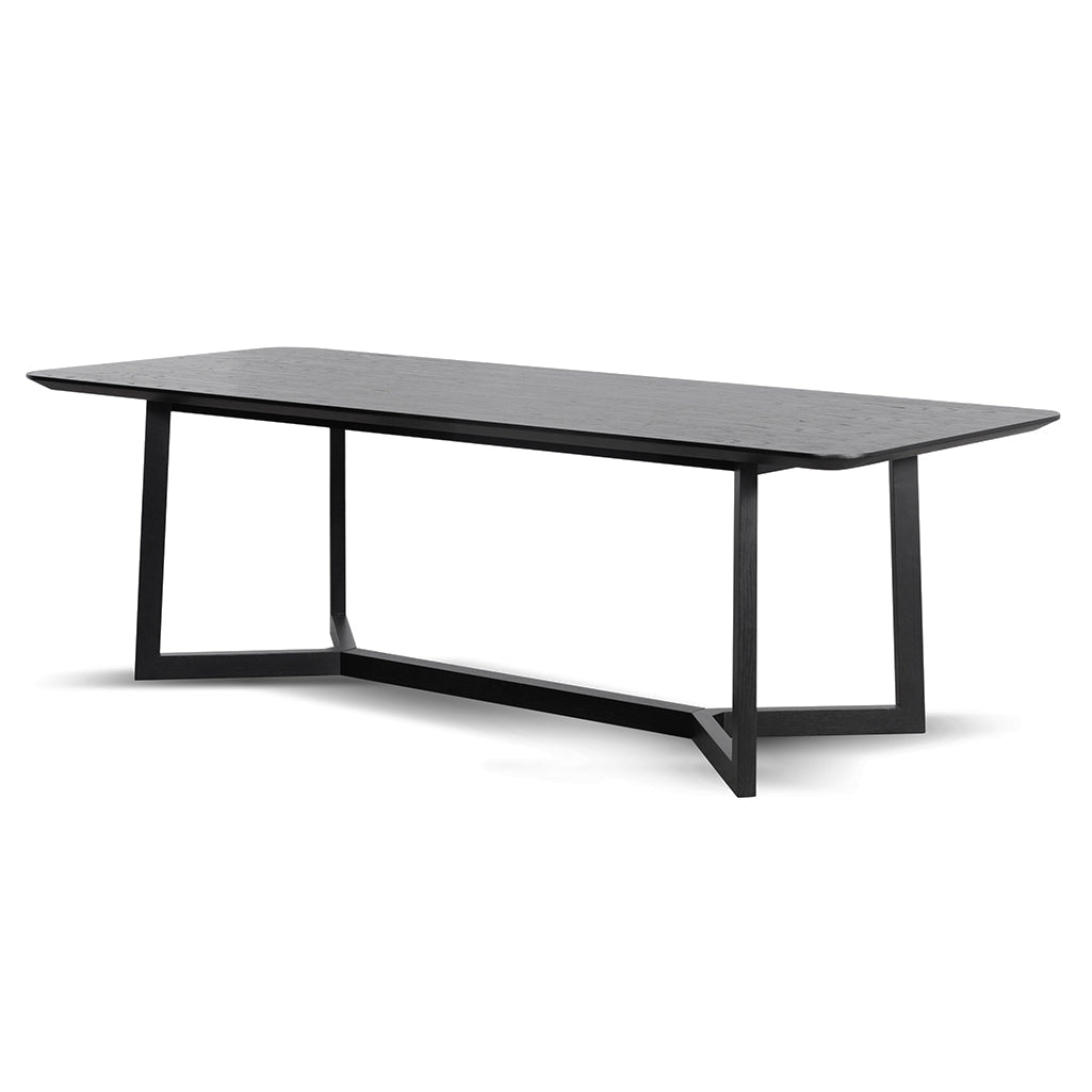 CDT6713-CN 2.4m Wooden Dining Table - Full Black