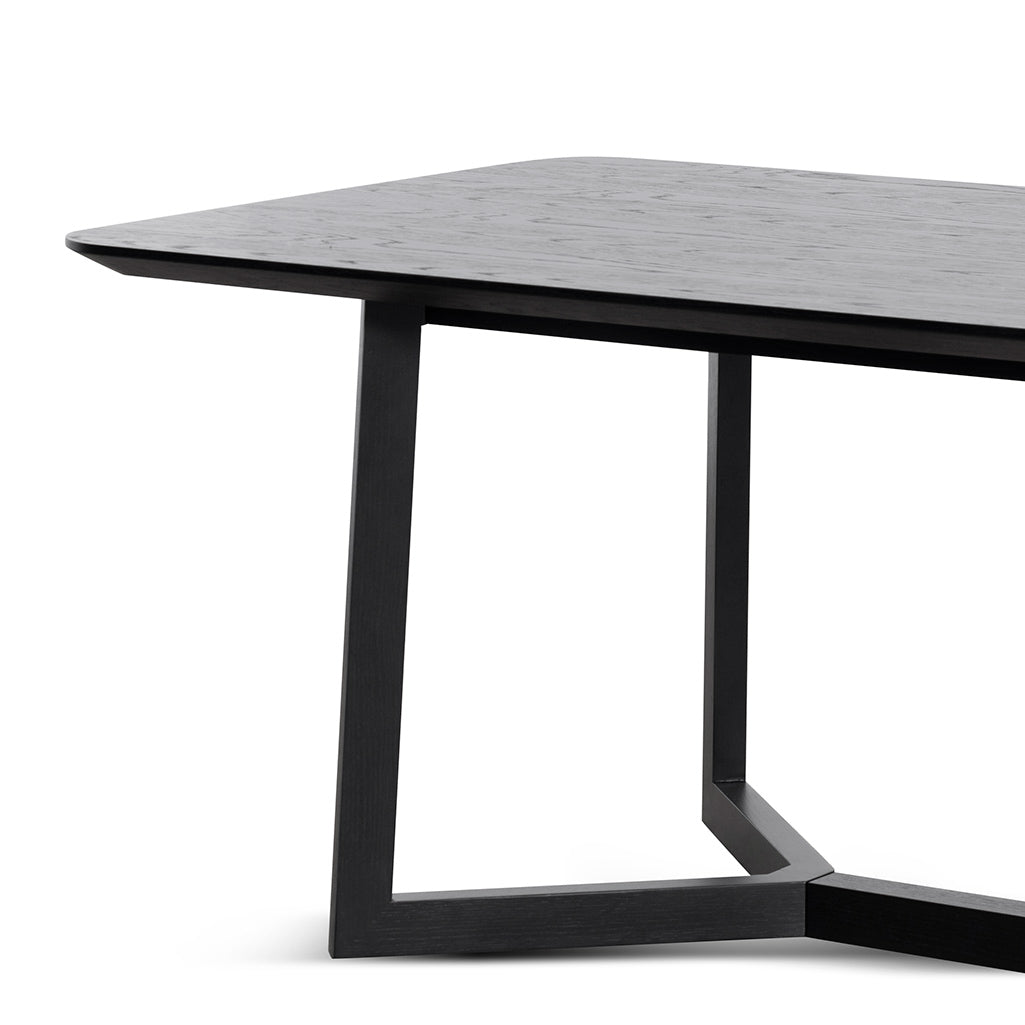 CDT6713-CN 2.4m Wooden Dining Table - Full Black