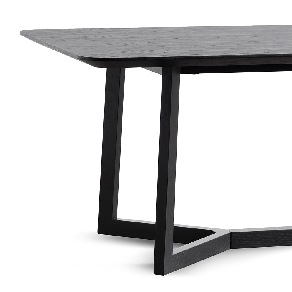 CDT6713-CN 2.4m Wooden Dining Table - Full Black