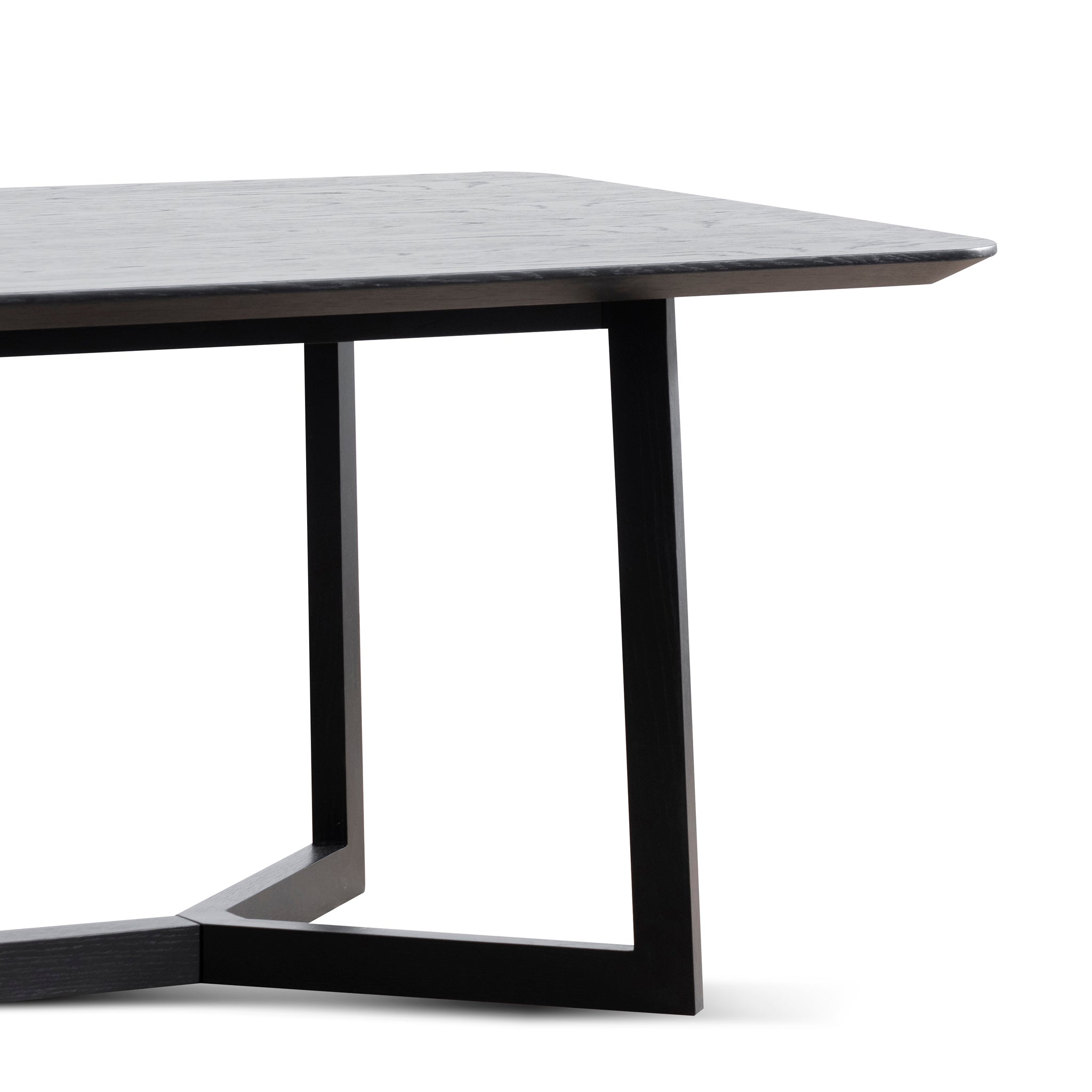 CDT6713-CN 2.4m Wooden Dining Table - Full Black