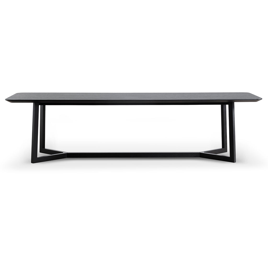 CDT6714-CN 2.95m Wooden Dining Table - Full Black