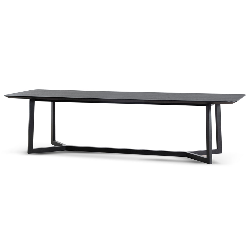 CDT6714-CN 2.95m Wooden Dining Table - Full Black