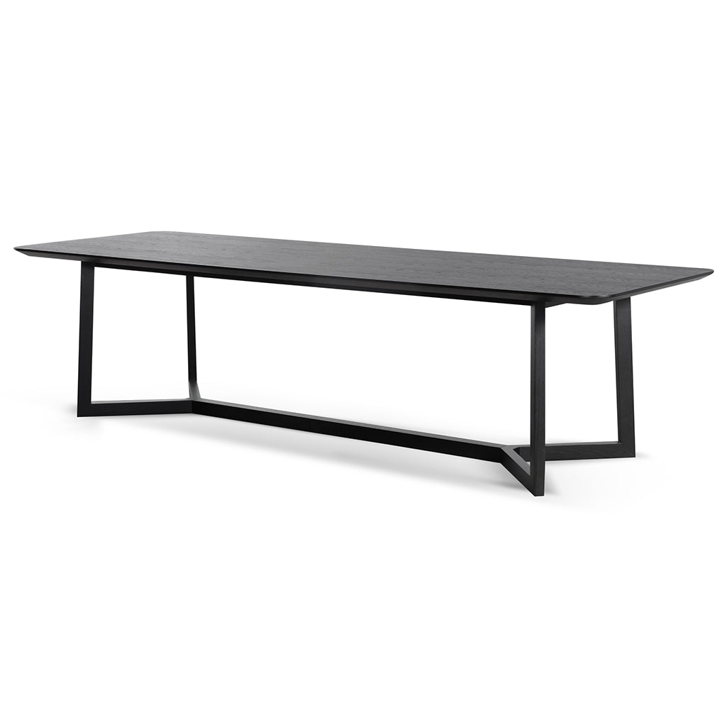 CDT6714-CN 2.95m Wooden Dining Table - Full Black