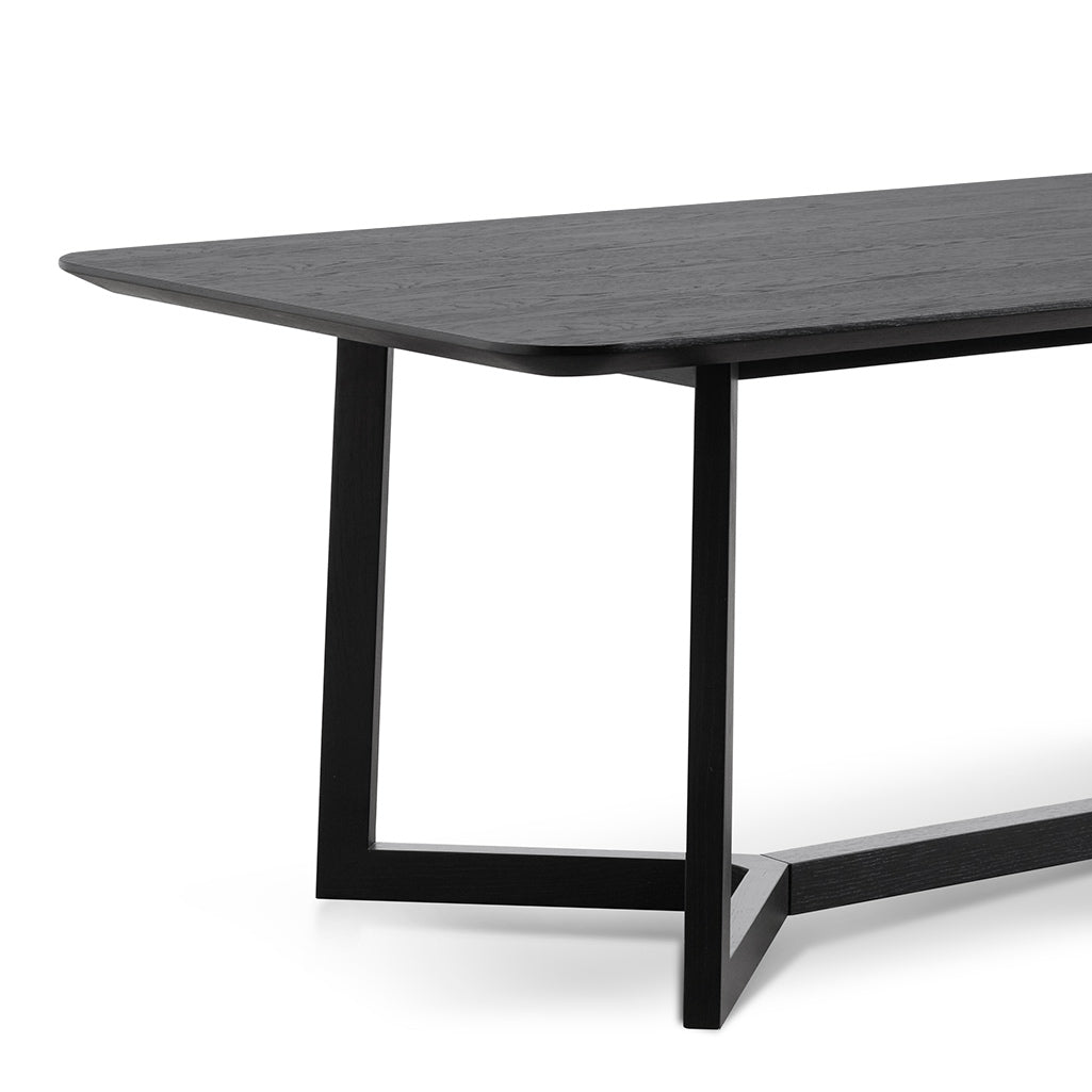 CDT6714-CN 2.95m Wooden Dining Table - Full Black