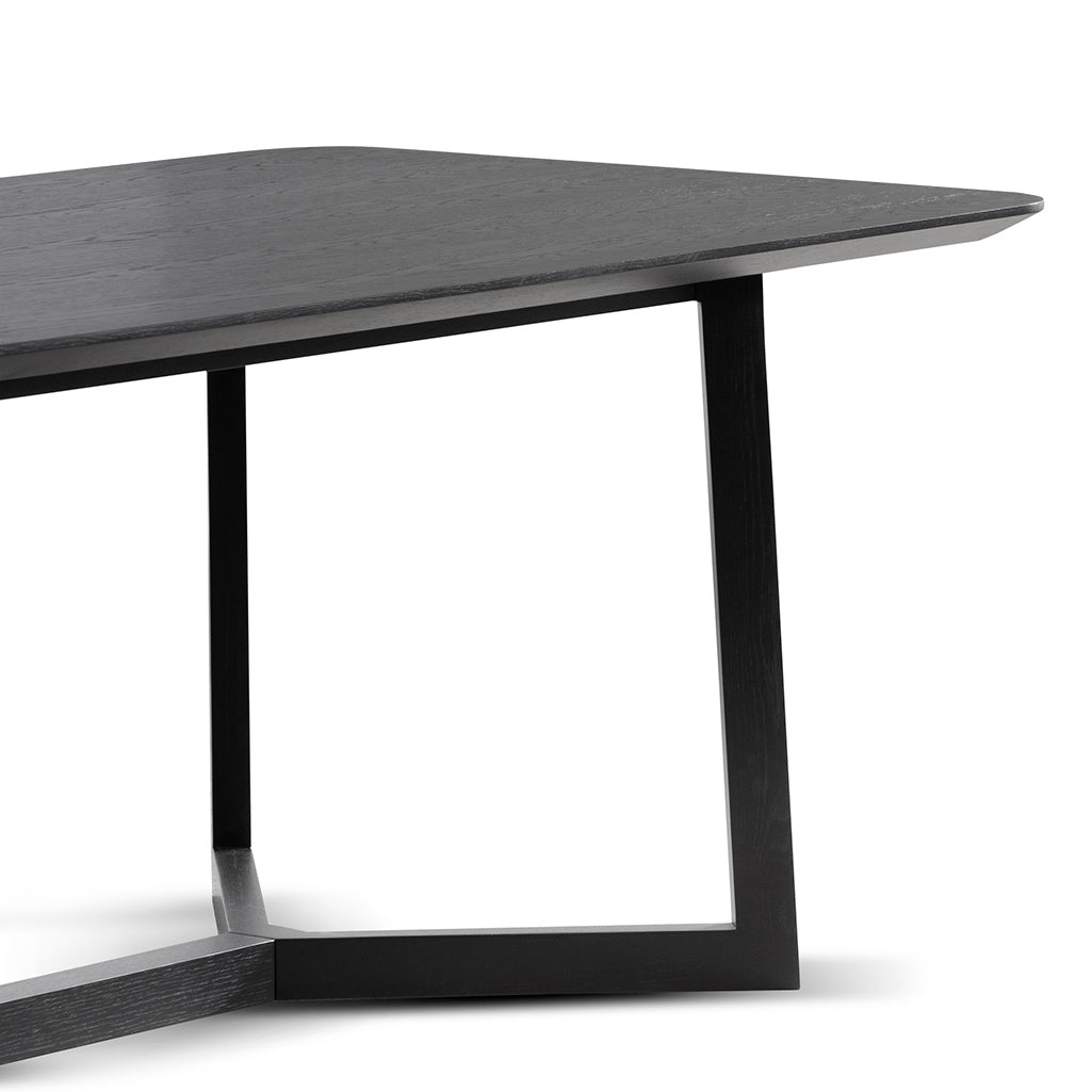 CDT6714-CN 2.95m Wooden Dining Table - Full Black