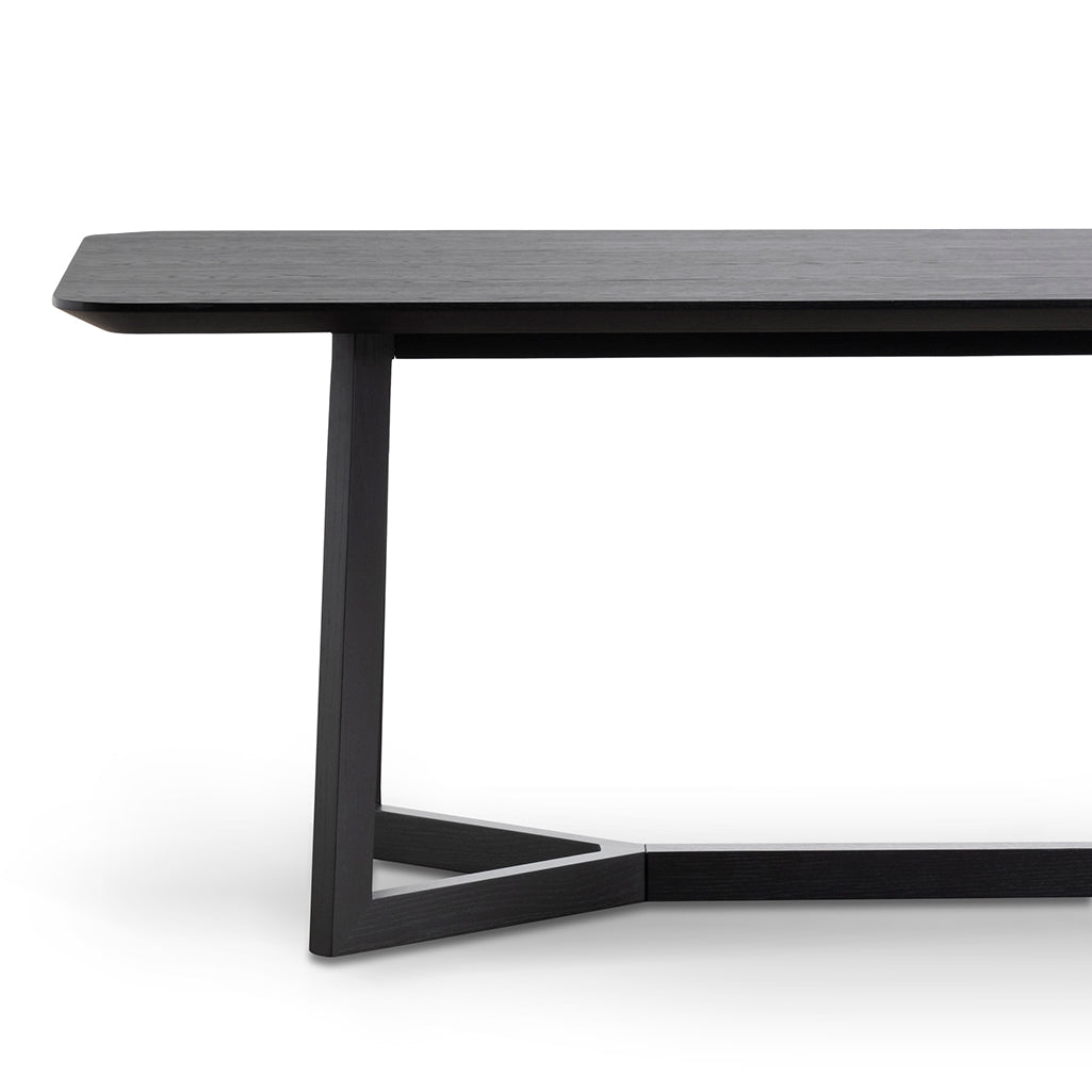 CDT6714-CN 2.95m Wooden Dining Table - Full Black