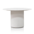 CDT6757-DW 1.2m Round Marble Dining Table - White