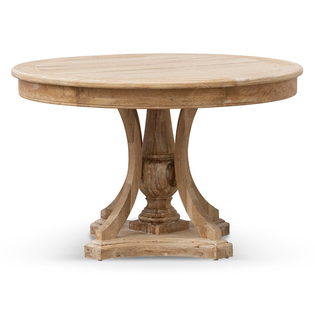 CDT6808-CH 1.2m Round Dining Table - White Washed