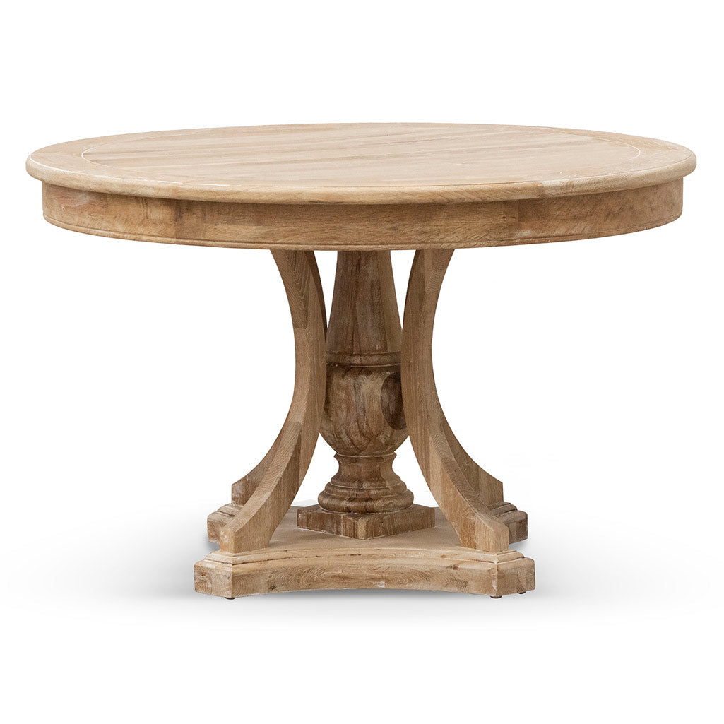 CDT6808-CH 1.2m Round Dining Table - White Washed