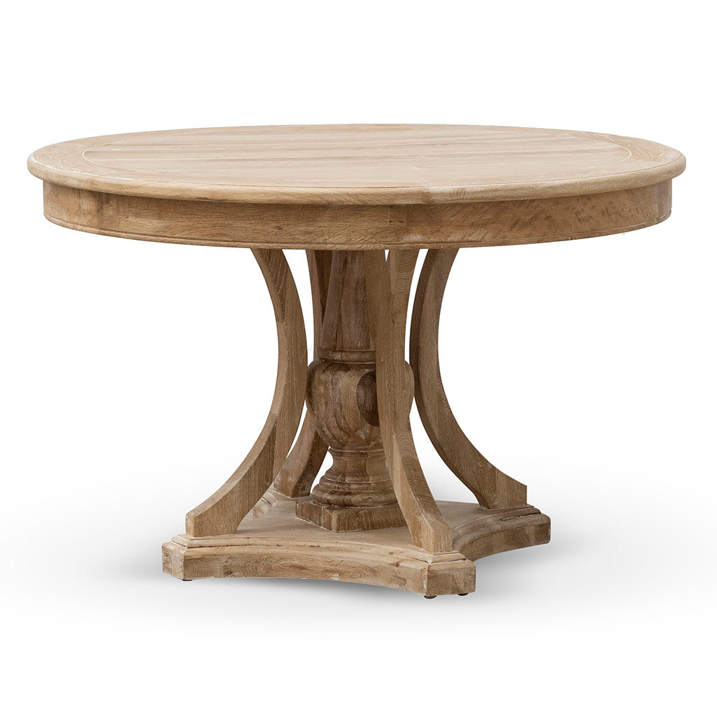 CDT6808-CH 1.2m Round Dining Table - White Washed