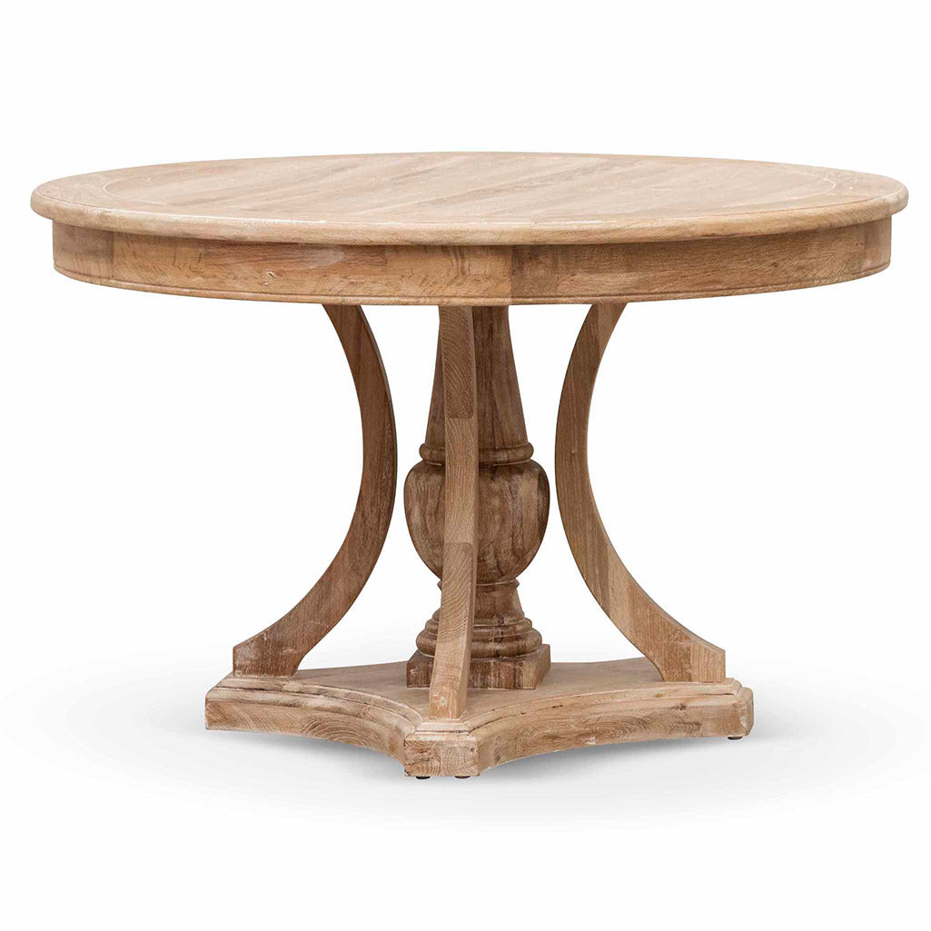 CDT6808-CH 1.2m Round Dining Table - White Washed