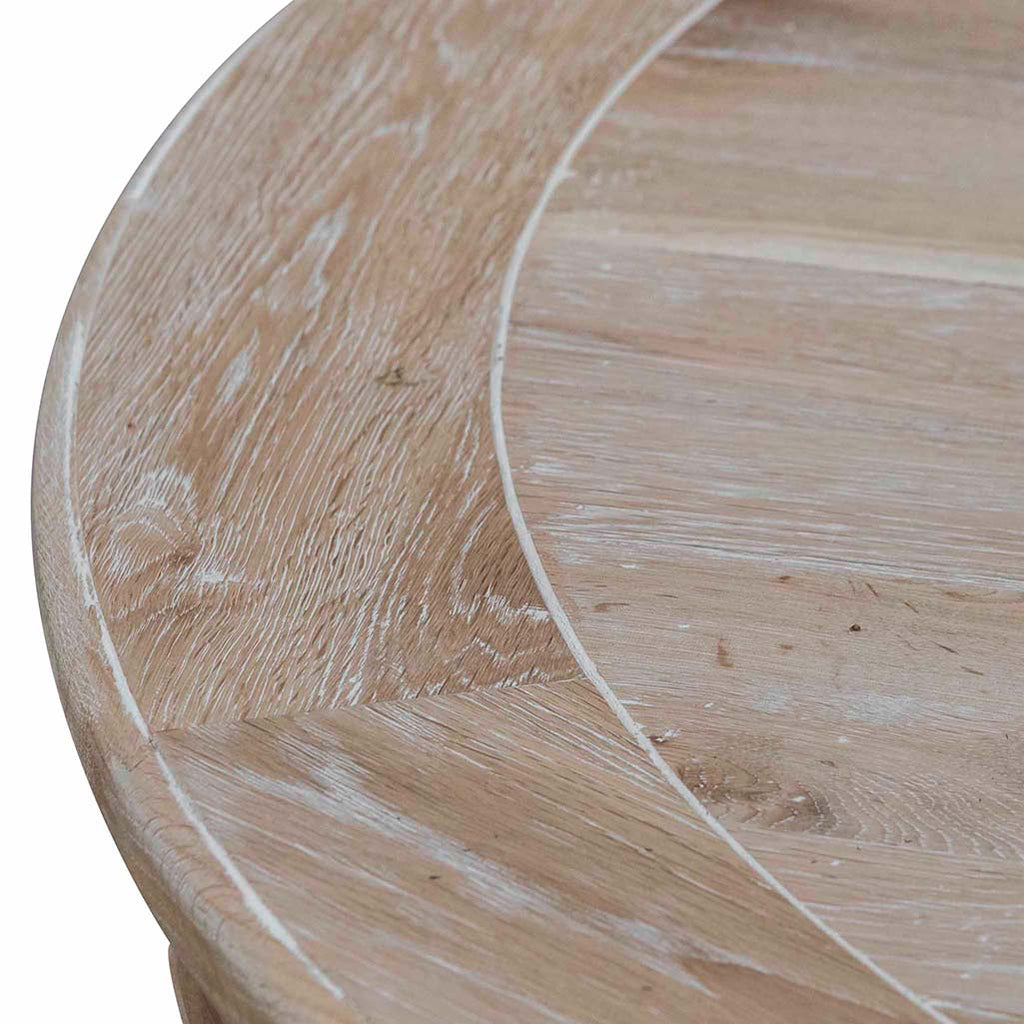 CDT6808-CH 1.2m Round Dining Table - White Washed