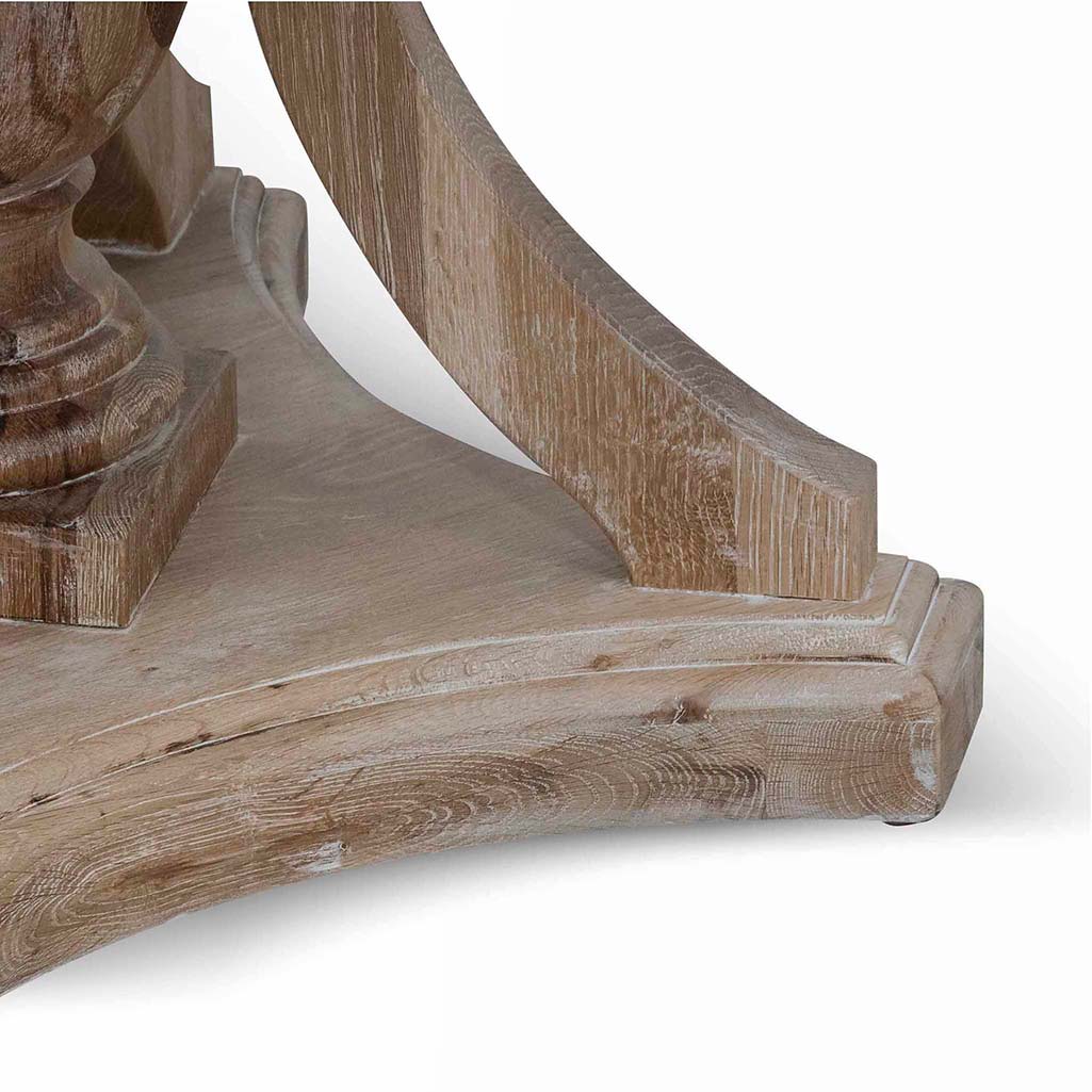 CDT6808-CH 1.2m Round Dining Table - White Washed