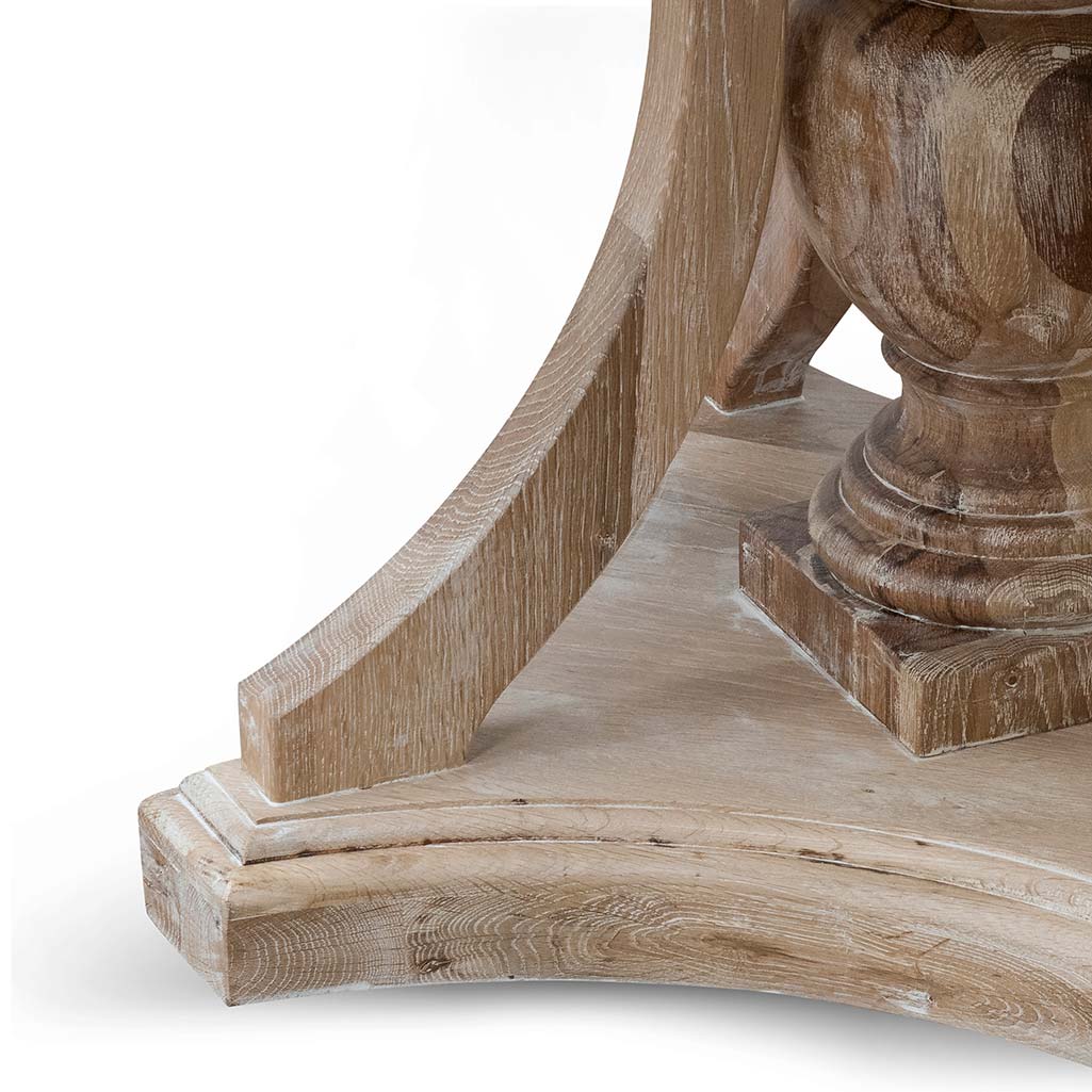 CDT6808-CH 1.2m Round Dining Table - White Washed