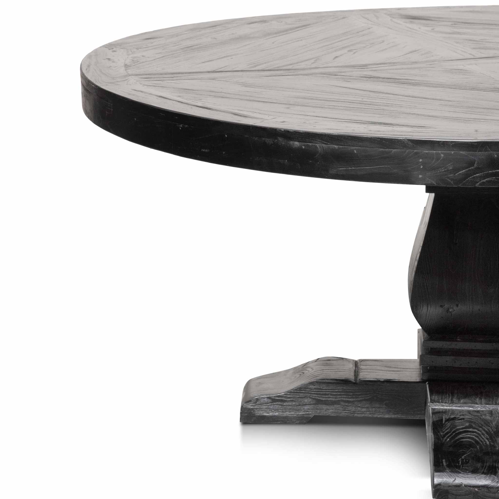 1.6m Round Dining Table - Full Black