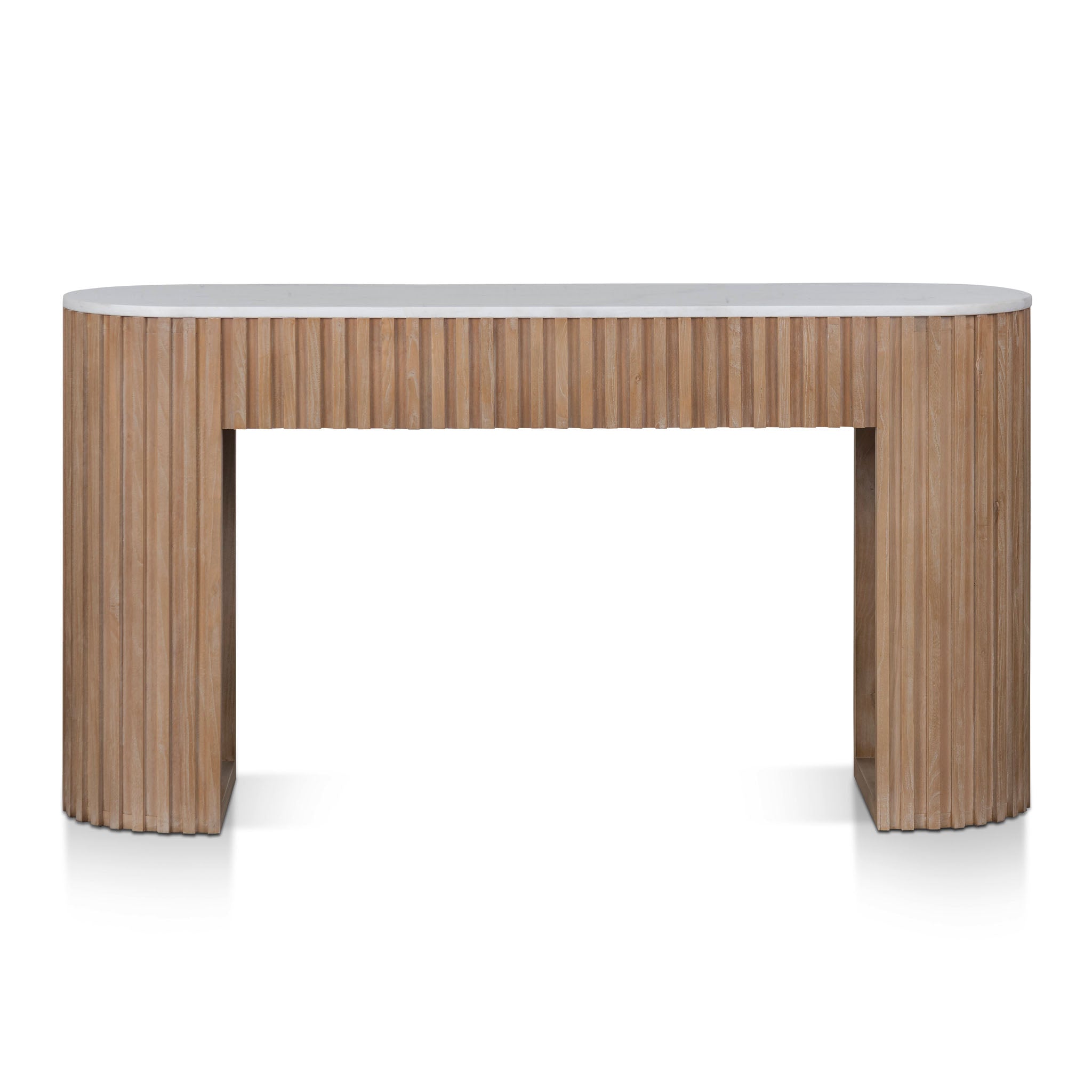 1.6m White Marble Console Table - Natural