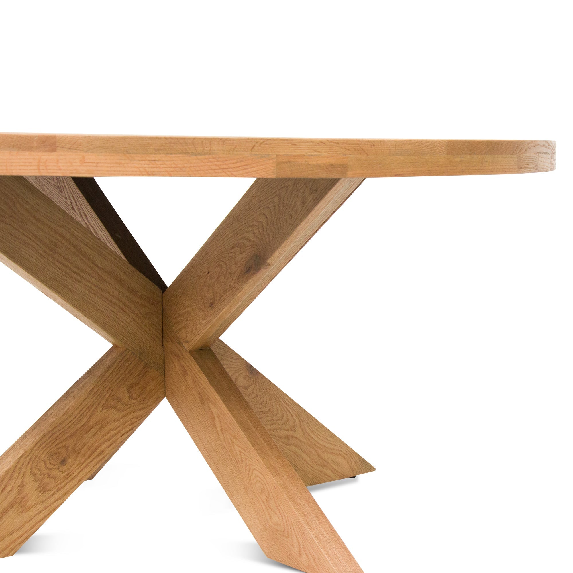 Darrell 1.5m Round Wooden Dining Table - Distress Natural