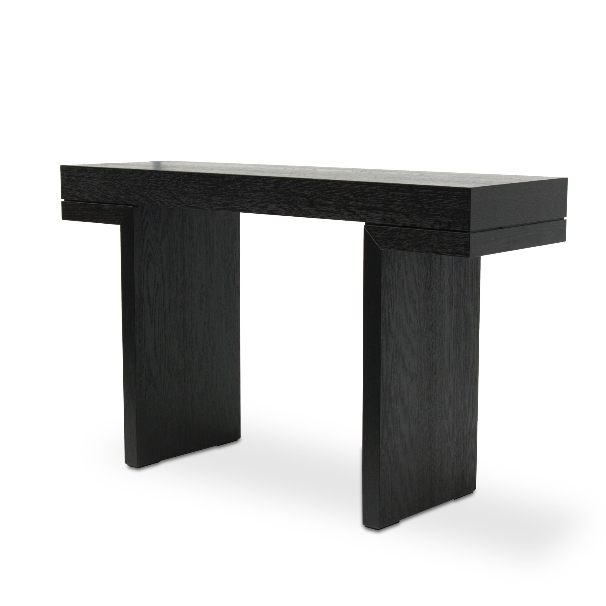 Minvera 1.3m Console Table - Textured Expresso Black