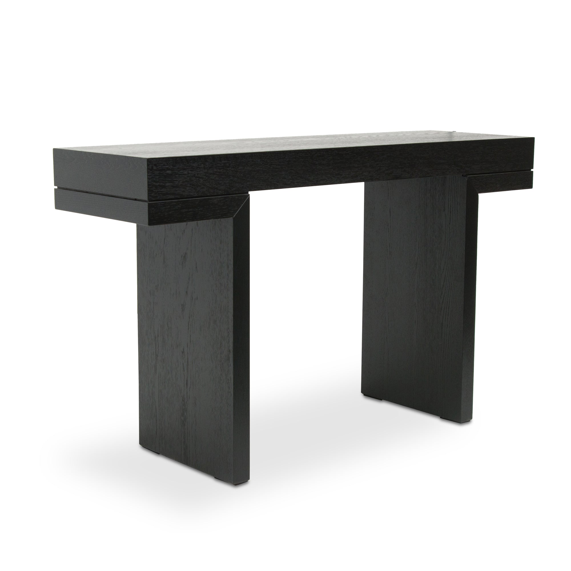 Minvera 1.3m Console Table - Textured Expresso Black