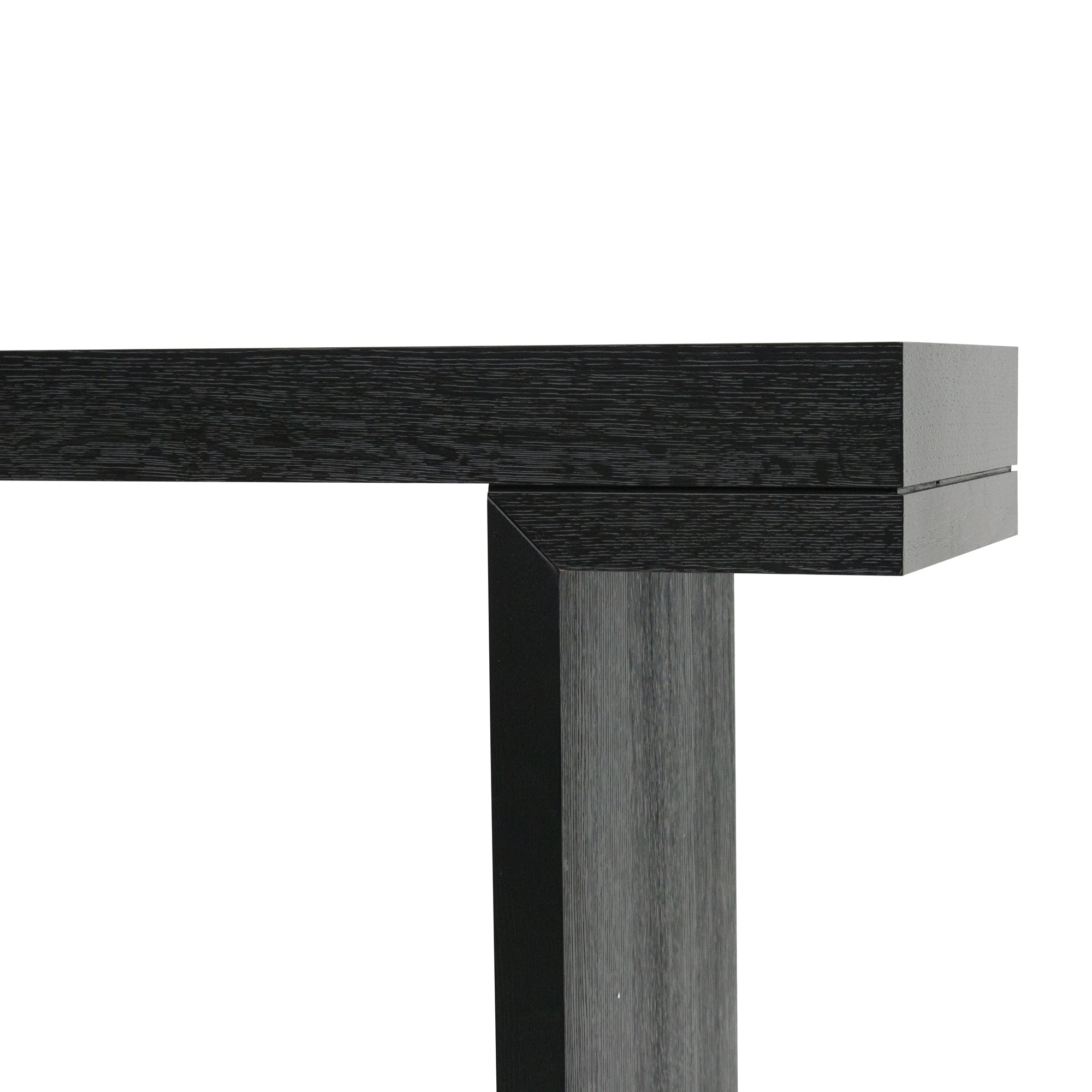 Minvera 1.3m Console Table - Textured Expresso Black