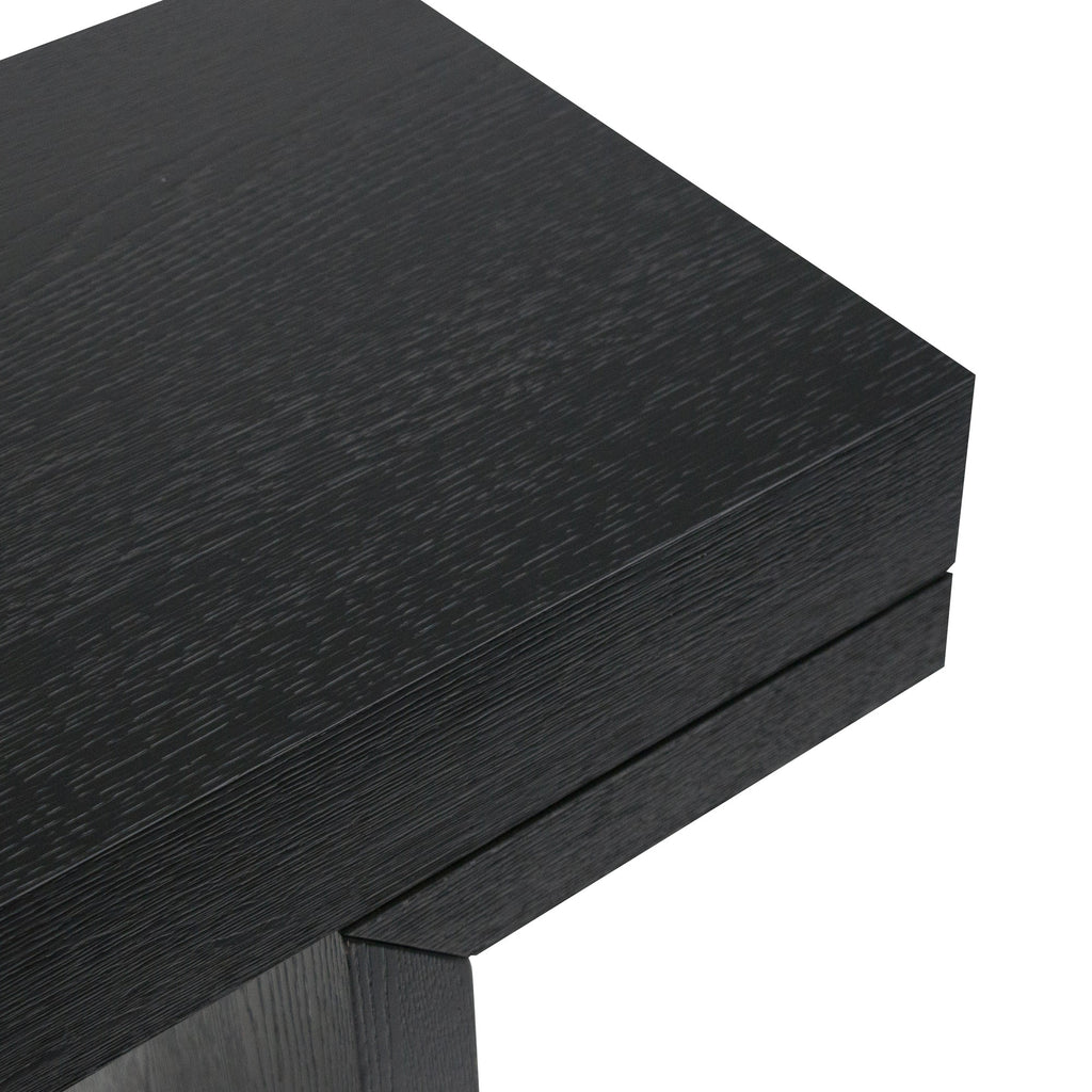 Minvera 1.3m Console Table - Textured Expresso Black